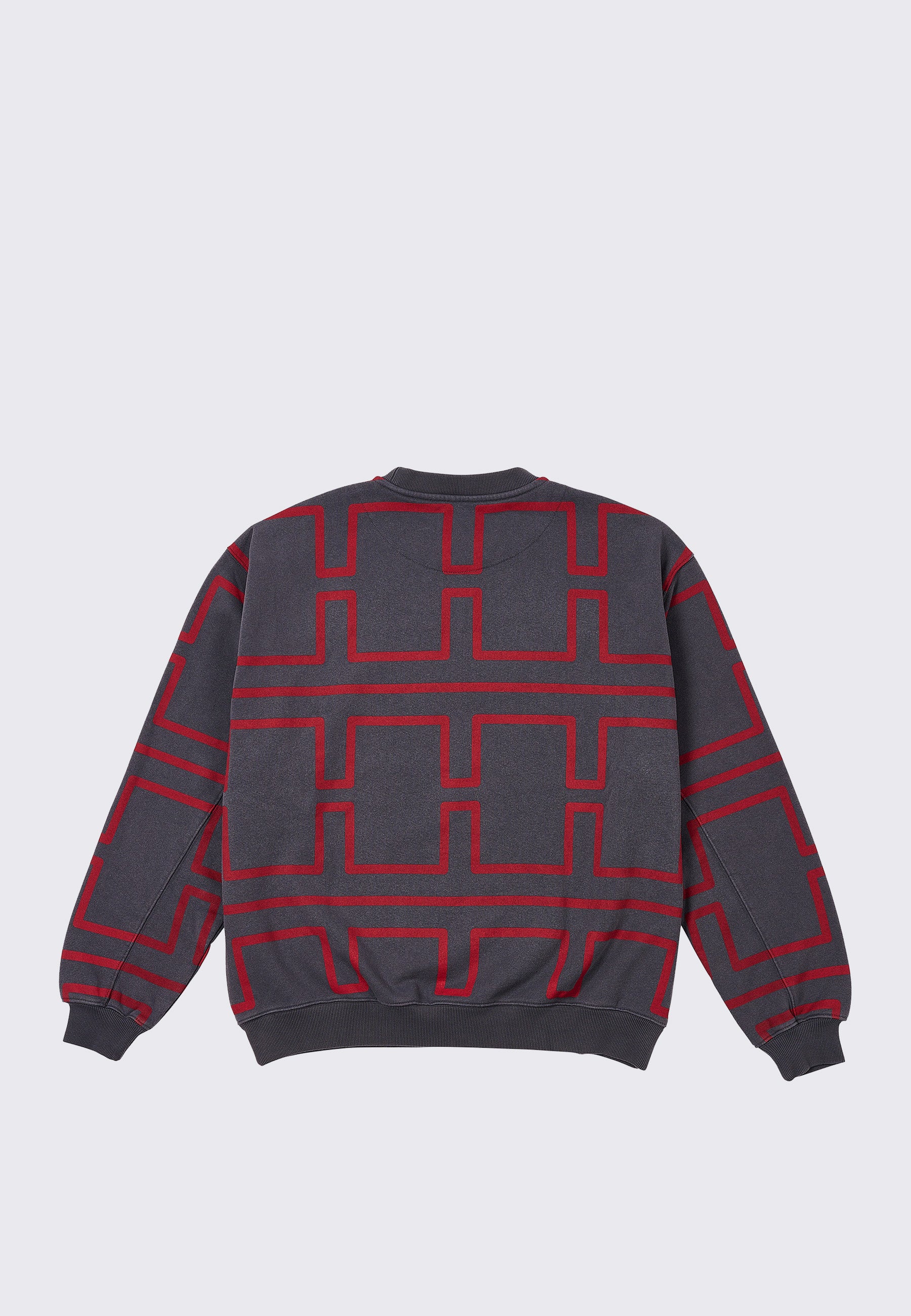 Overdyed Pulse Crewneck Jumper - Black/Red