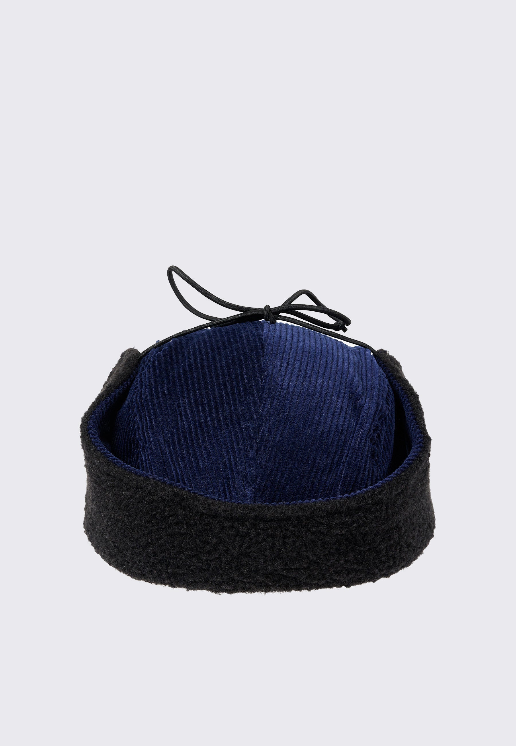 Cord Earflap Cap - Navy