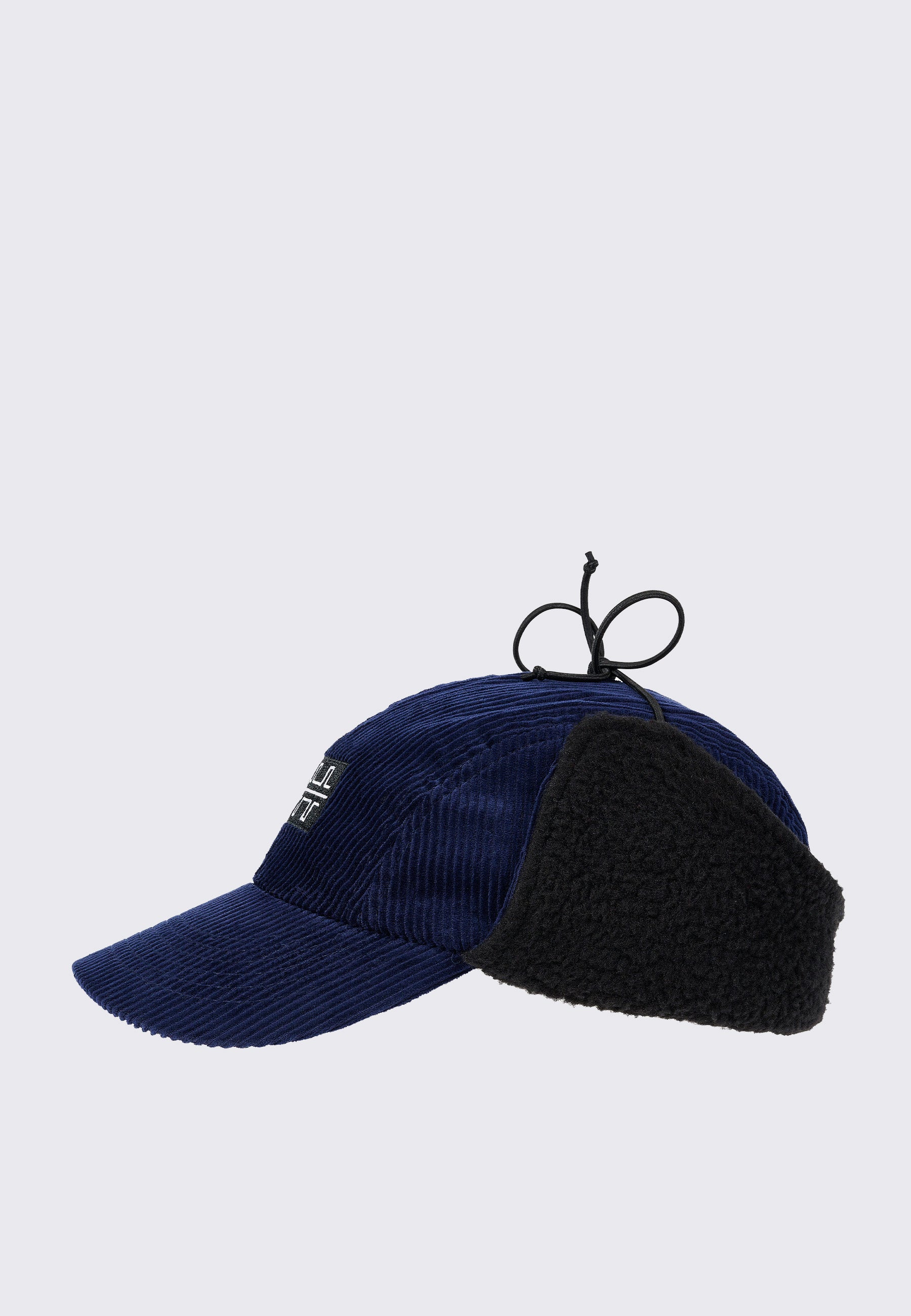 Cord Earflap Cap - Navy