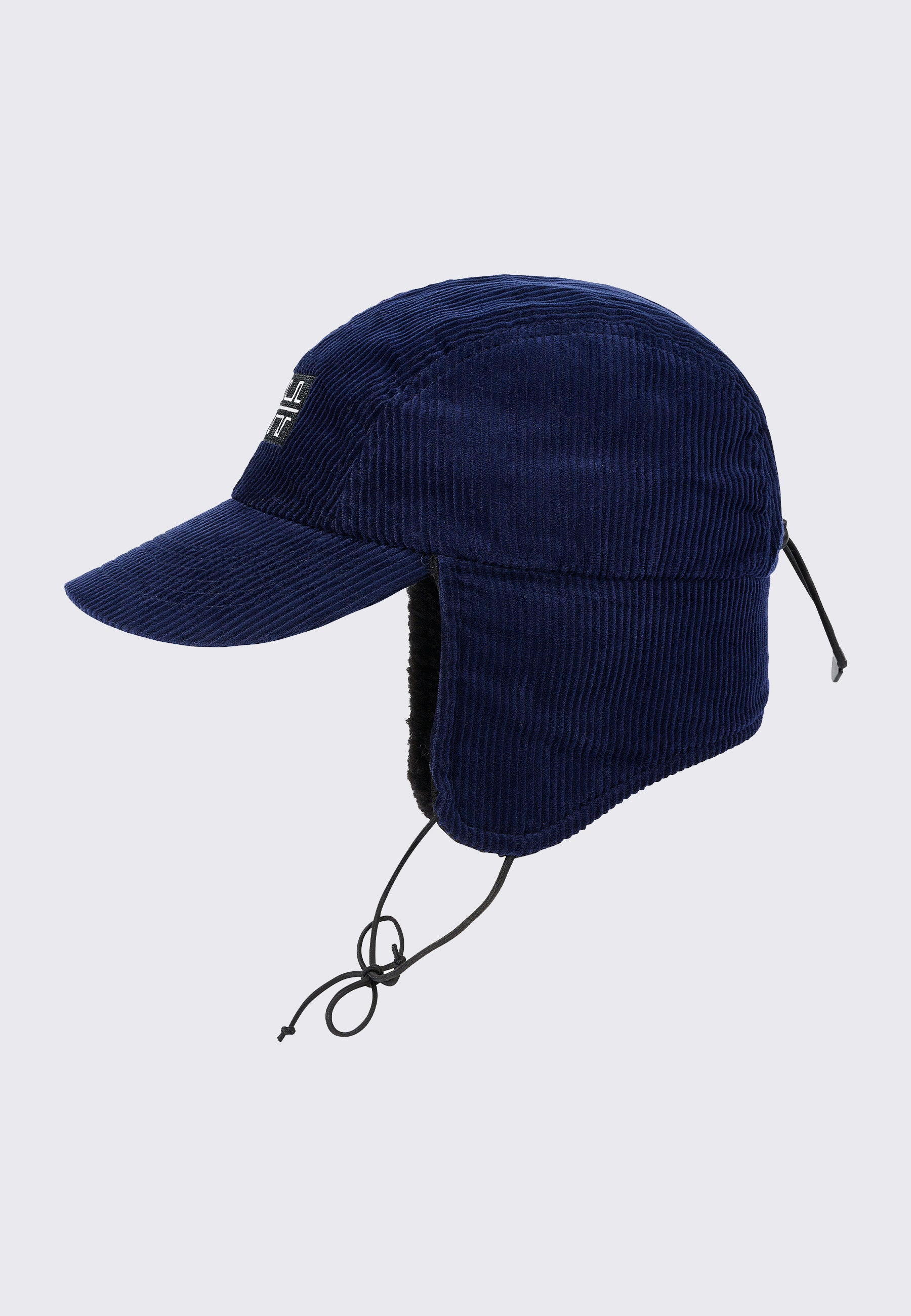 Cord Earflap Cap - Navy