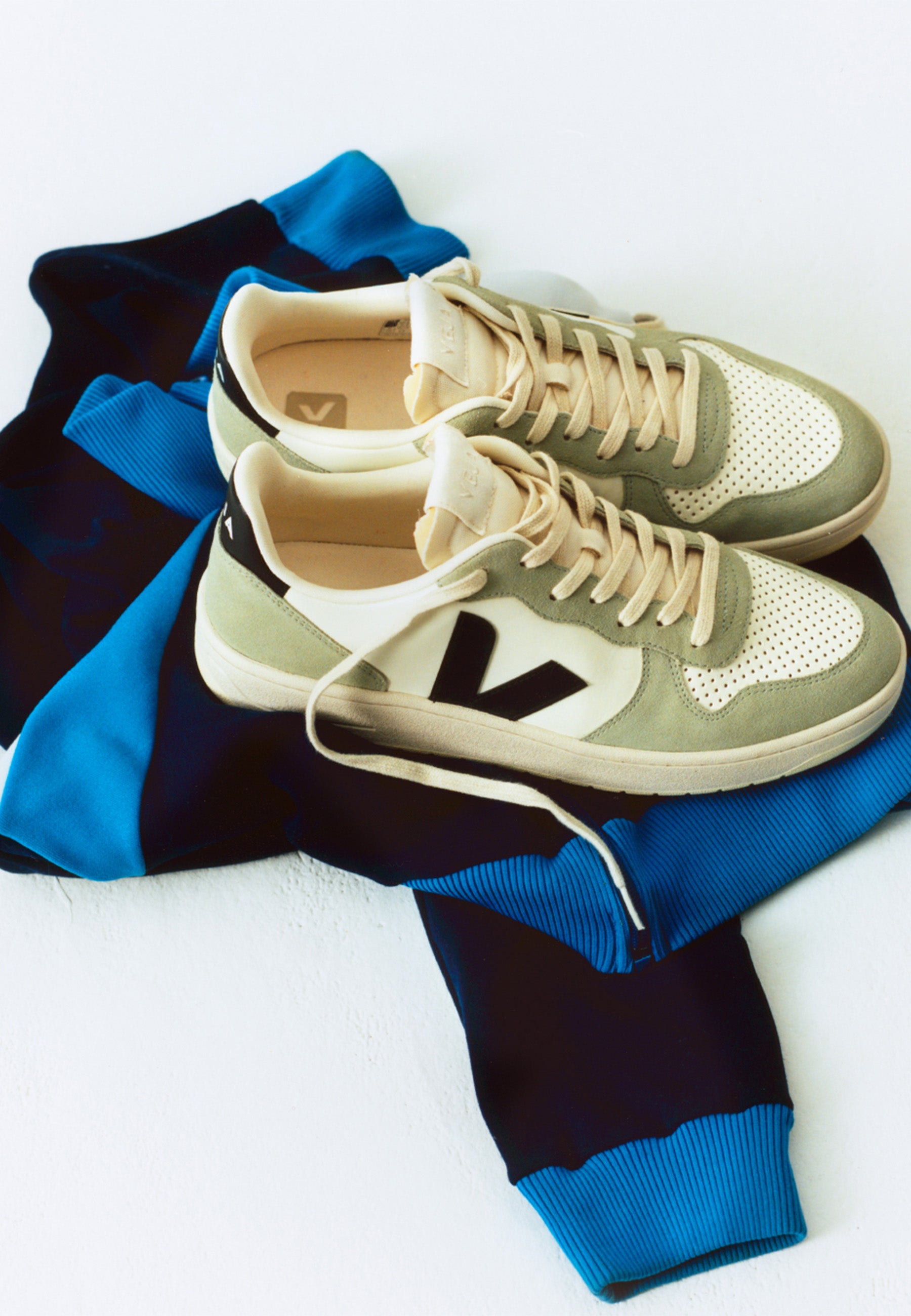 Black Clay Veja Damen Sneaker V10 Trainers Veja Women V-10 Leather