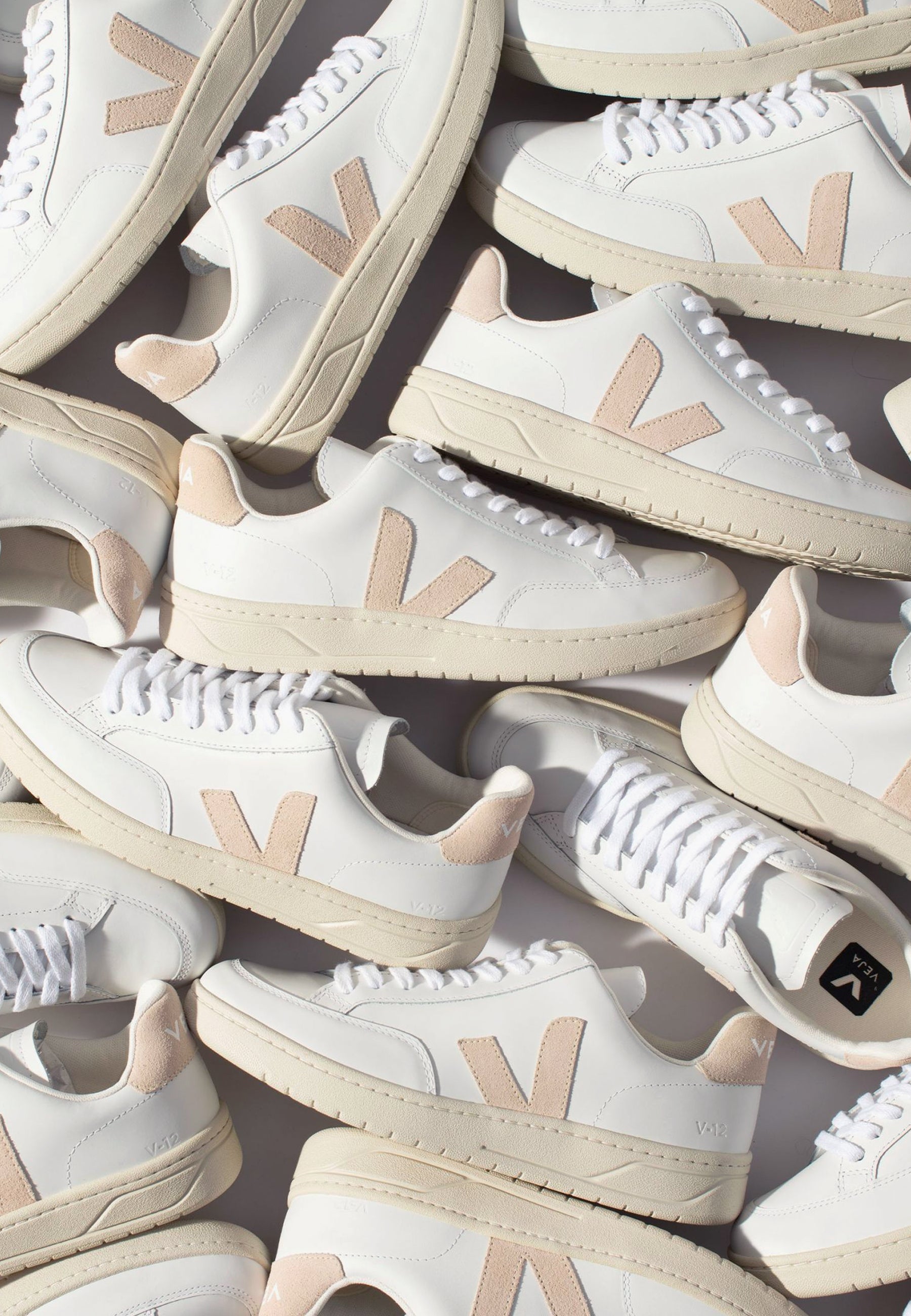 Veja | Buy V12 Leather - extra white/sable online | Good As Gold, NZ