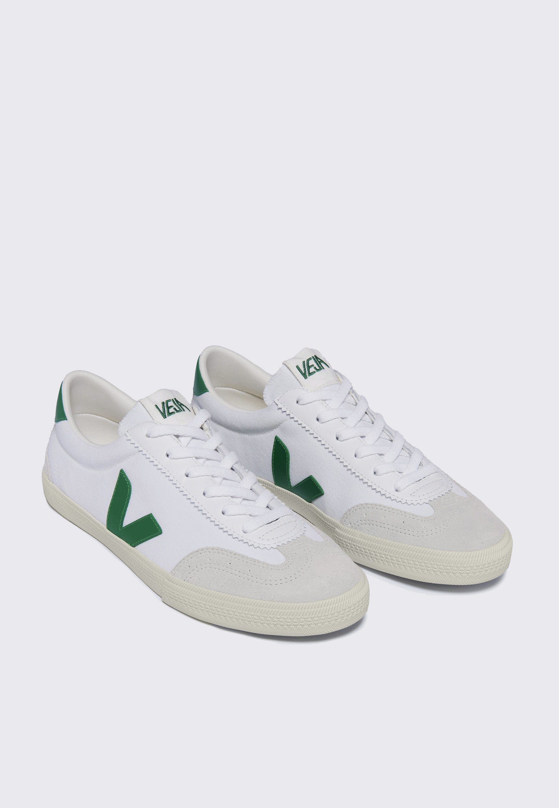 Volley Canvas - White/Emeraude