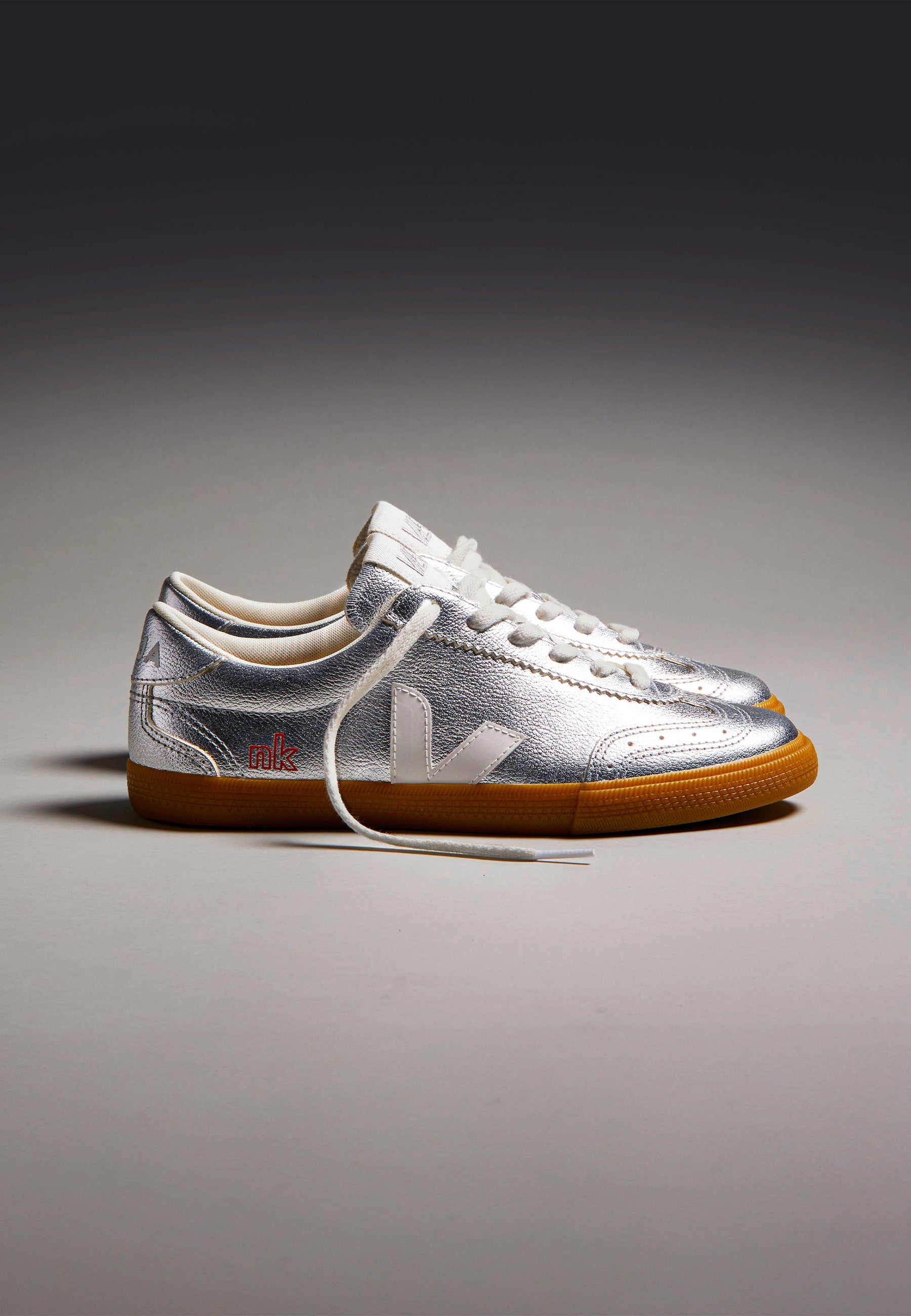 NK x Volley Chromefree Leather - Silver/White