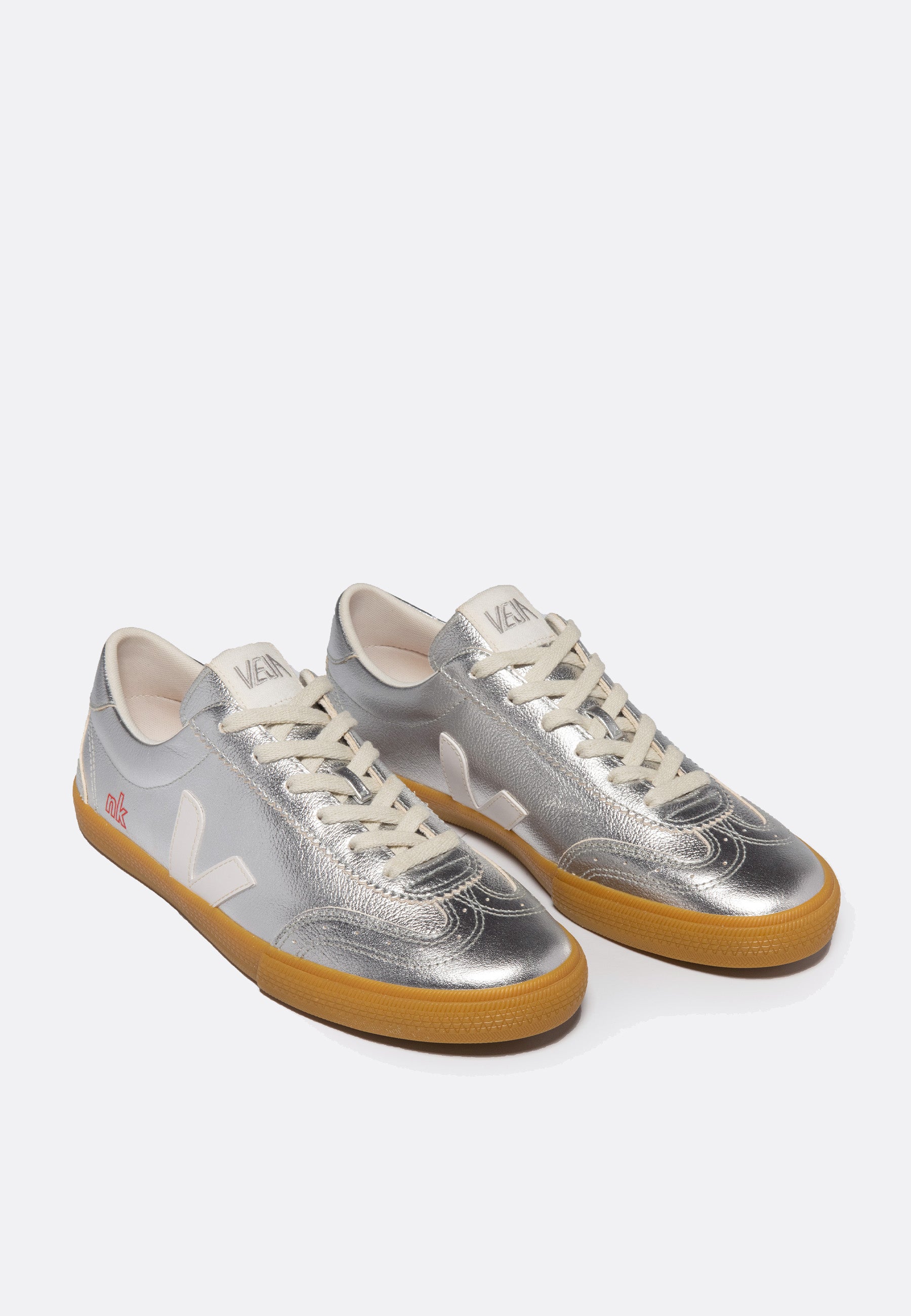 NK x Volley Chromefree Leather - Silver/White