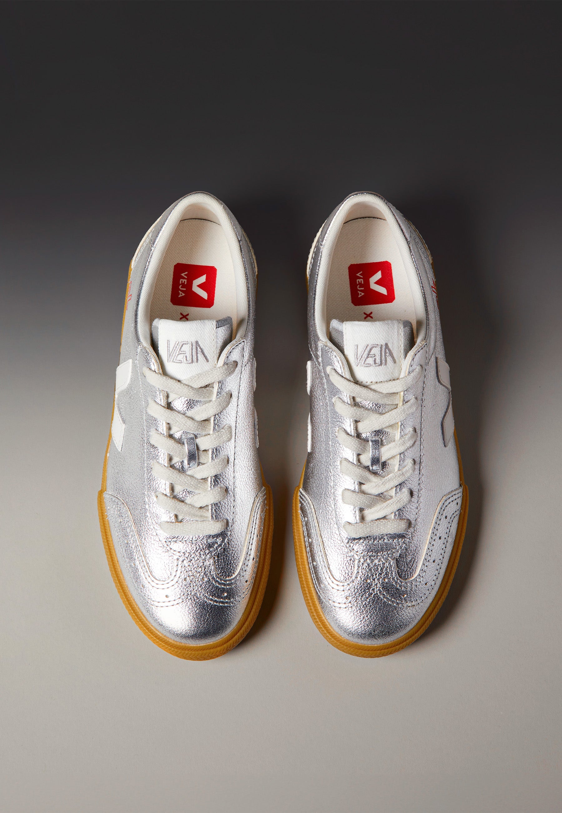 NK x Volley Chromefree Leather - Silver/White