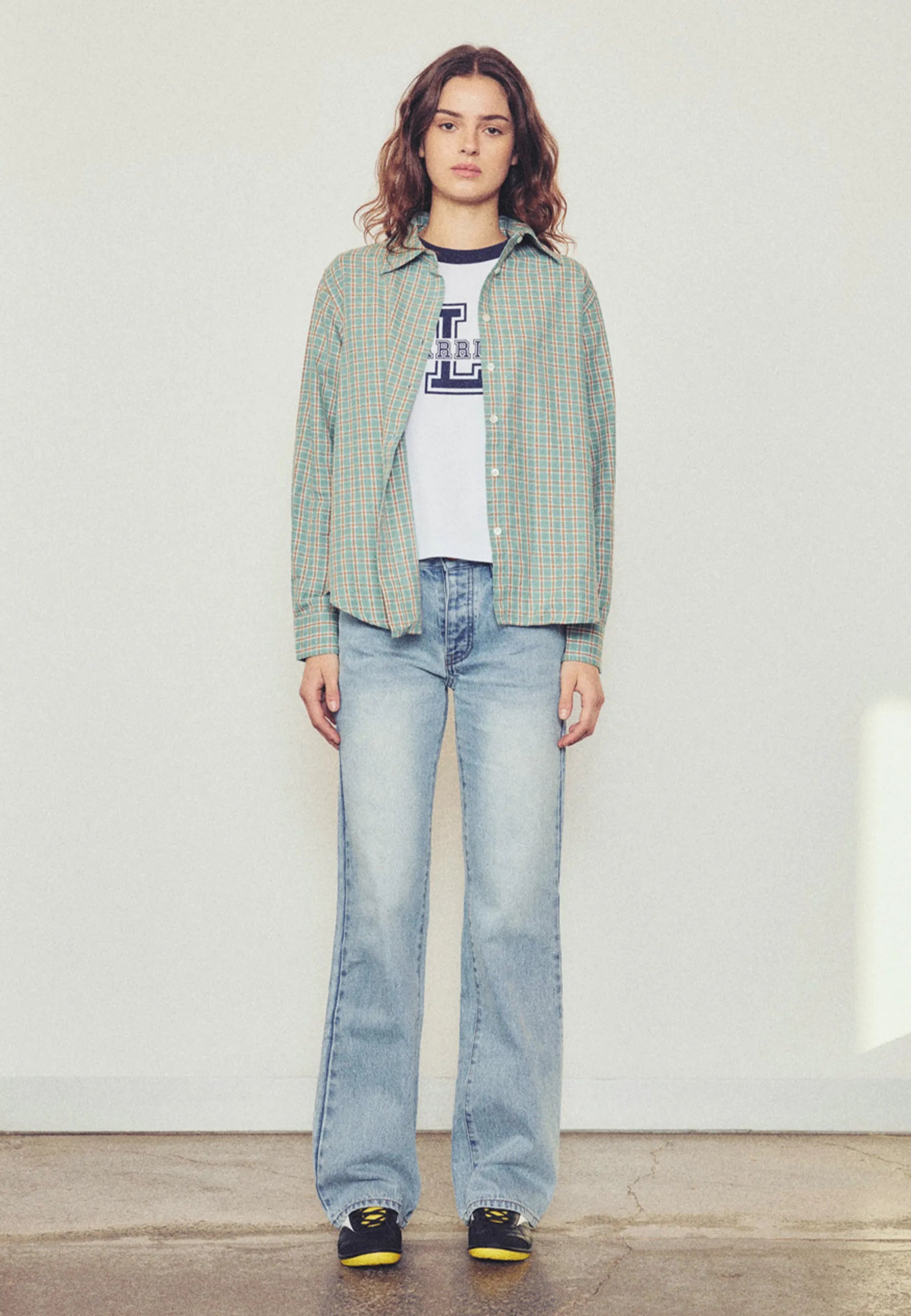 Women's Dume Shirt - Teal Plaid