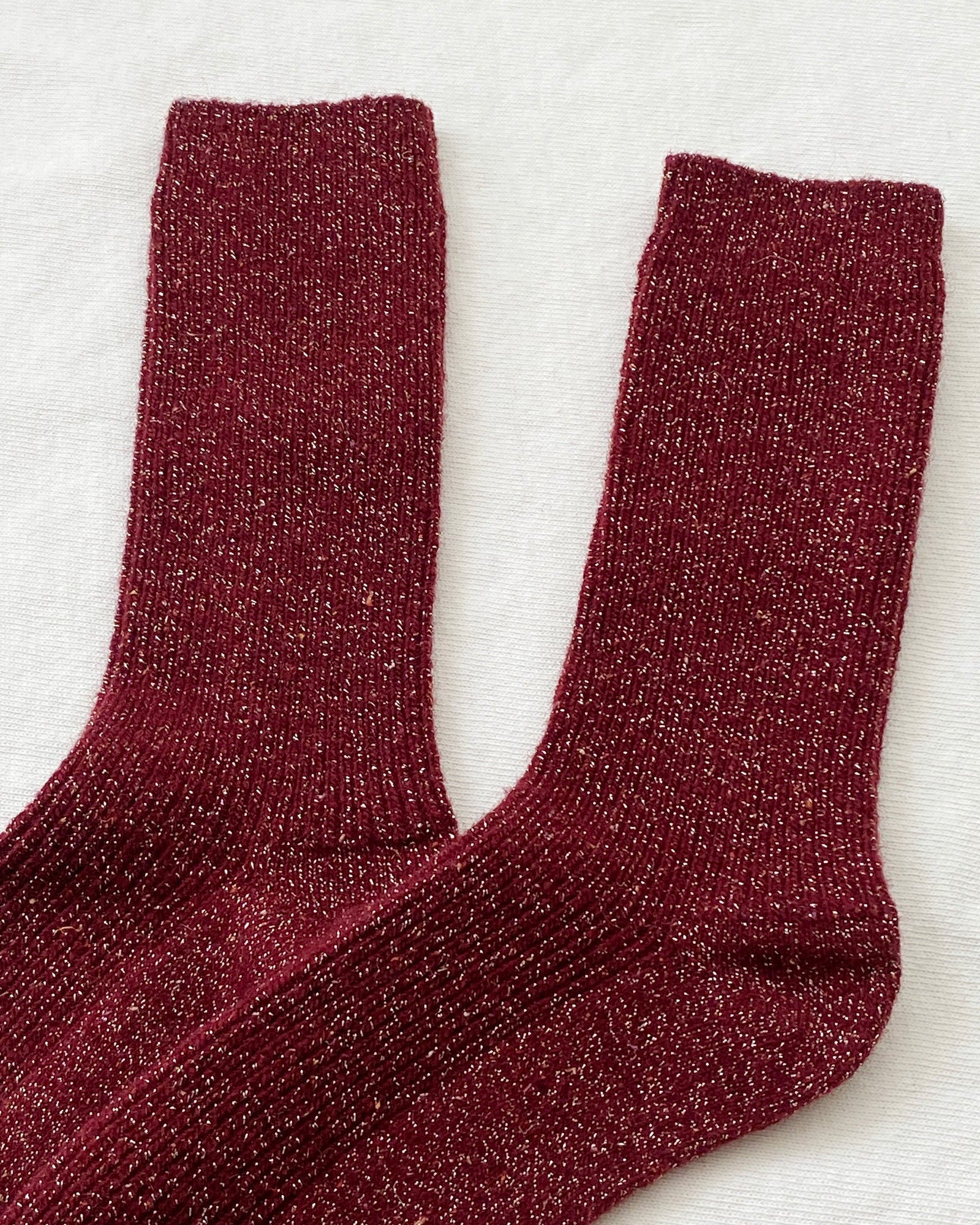 Winter Sparkle Socks - Wine
