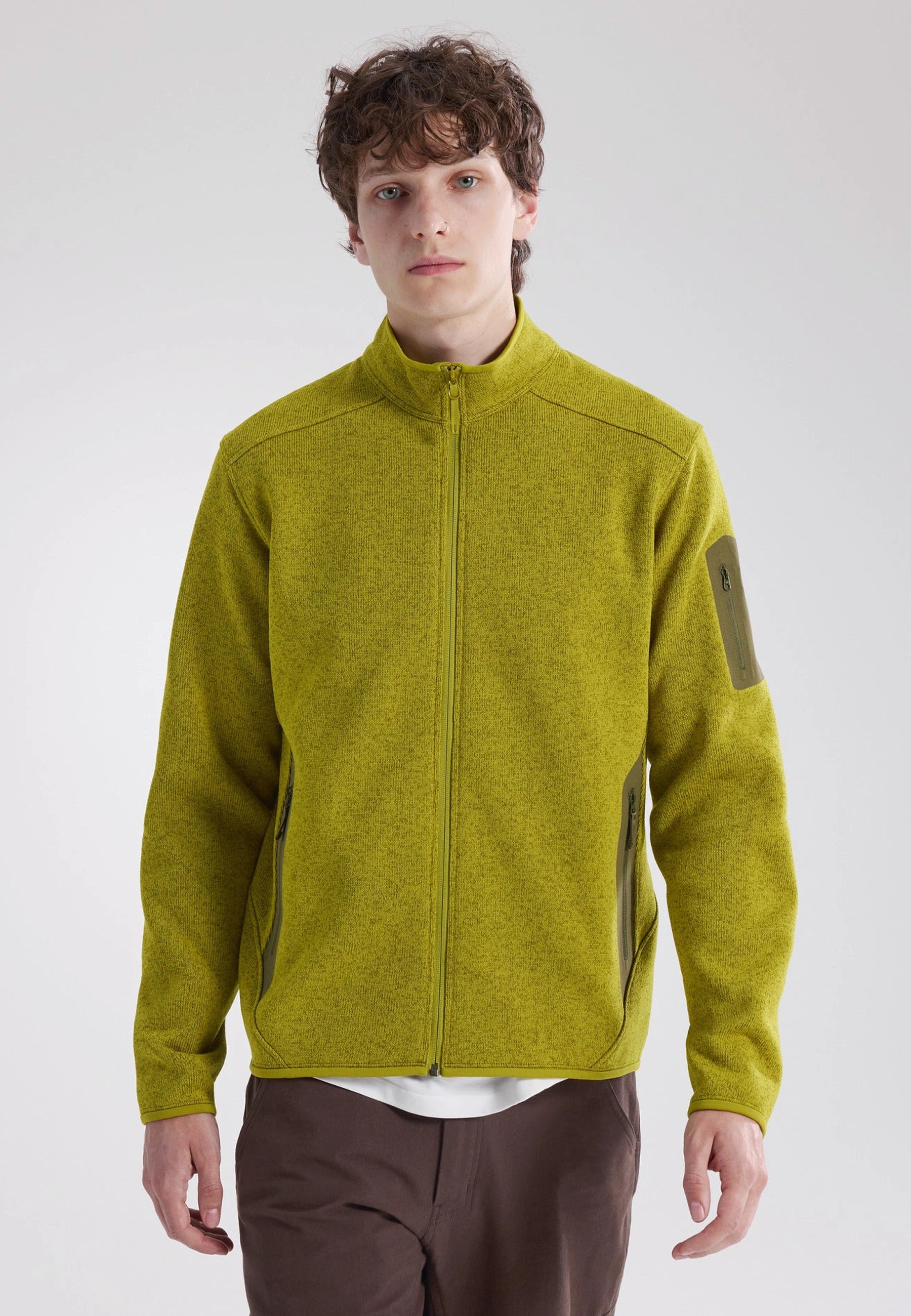 Covert Cardigan - Olive Moss Heather