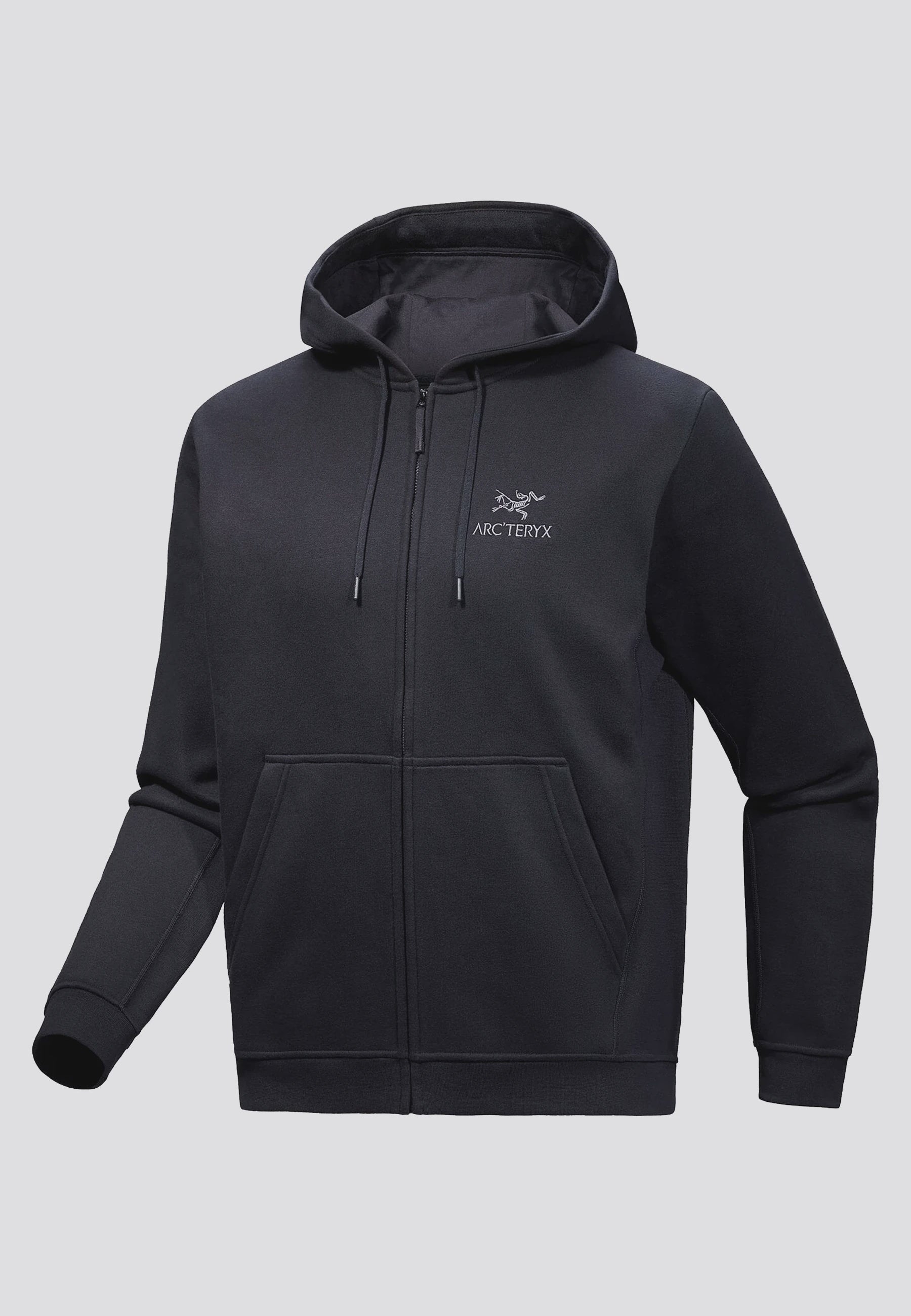 Emblem Fleece Full Zip Hoody - Black