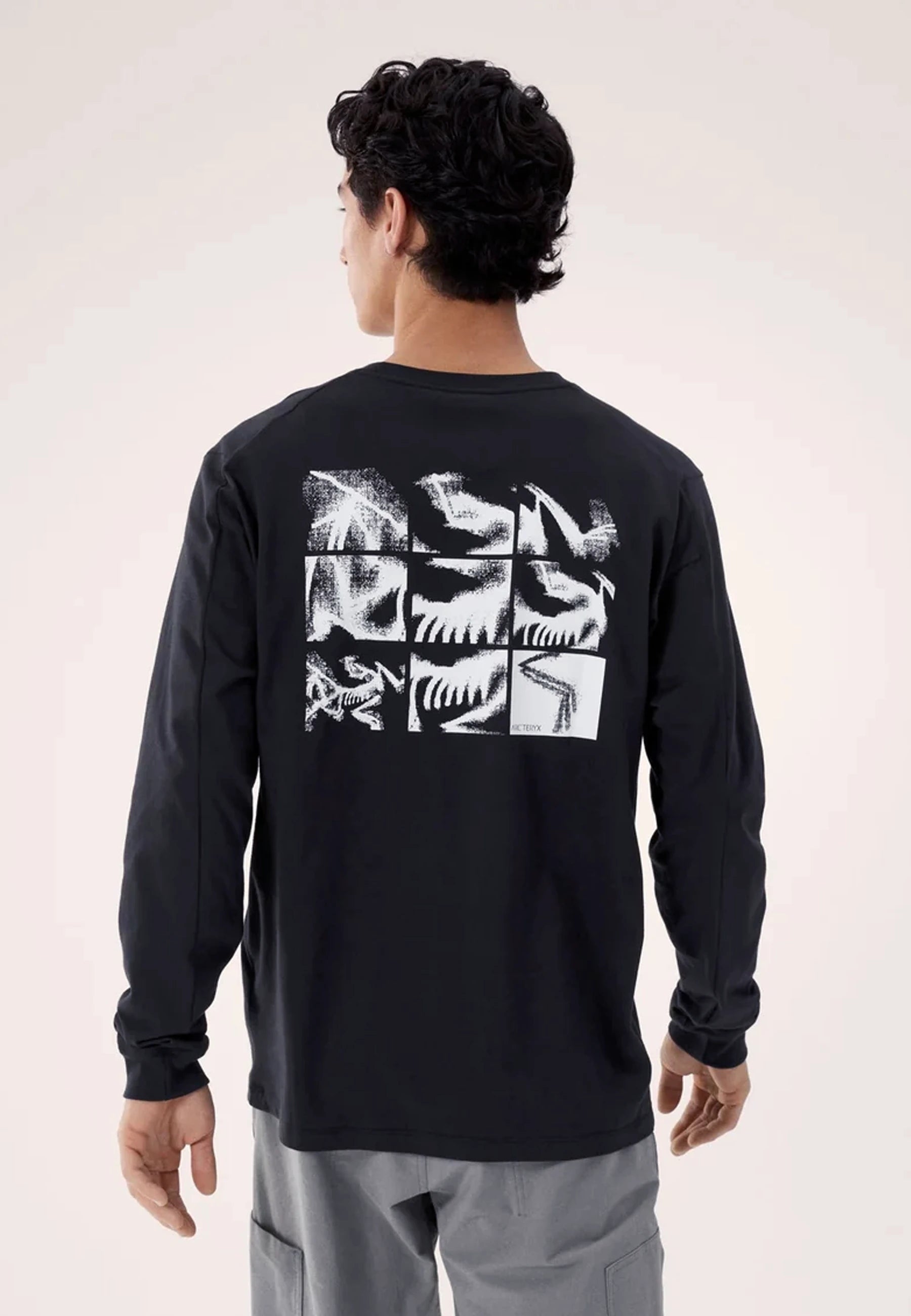 Kragg SL Cotton Bird Tile LS - Black/Arctic Silk