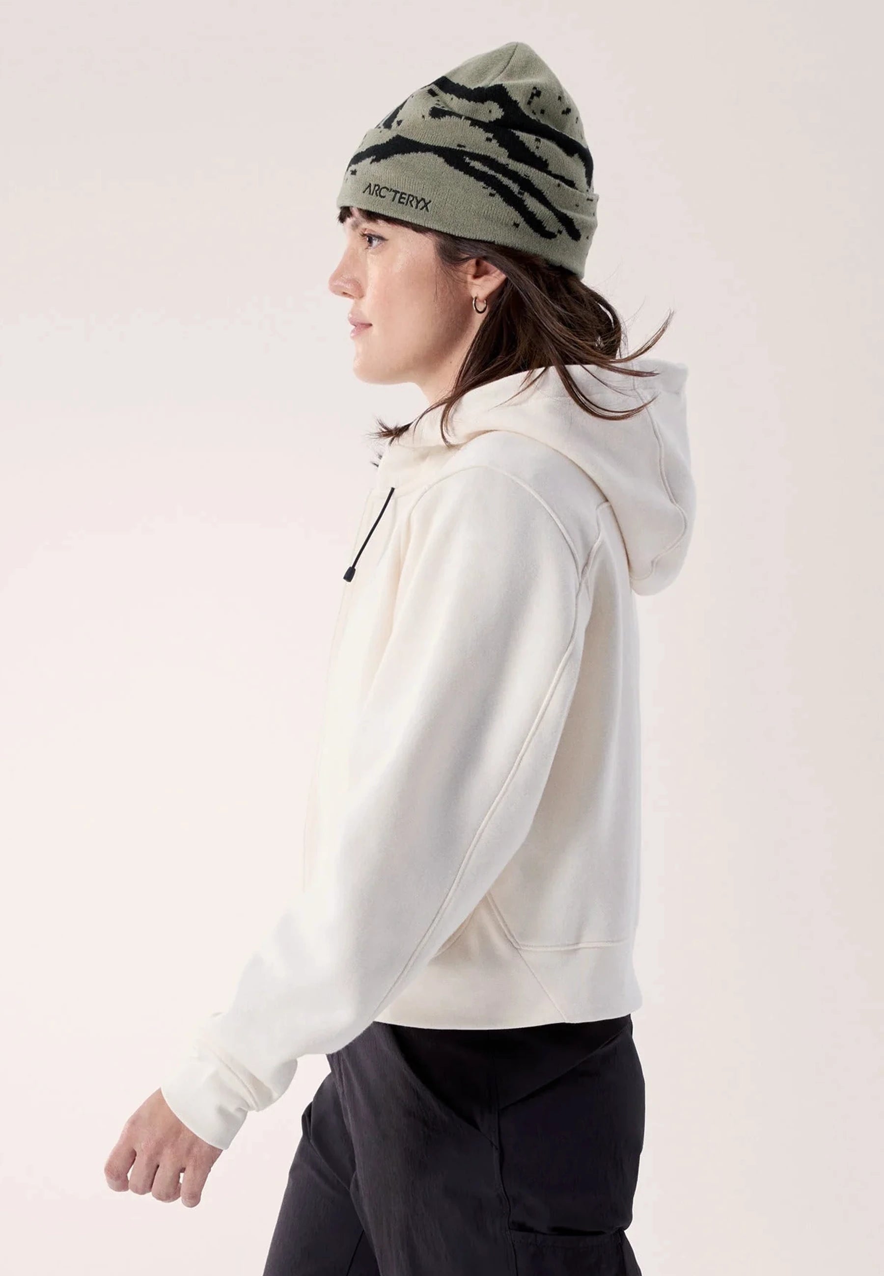 Women's Emblem Fleece Full Zip Crop Hoody - Arctic Silk