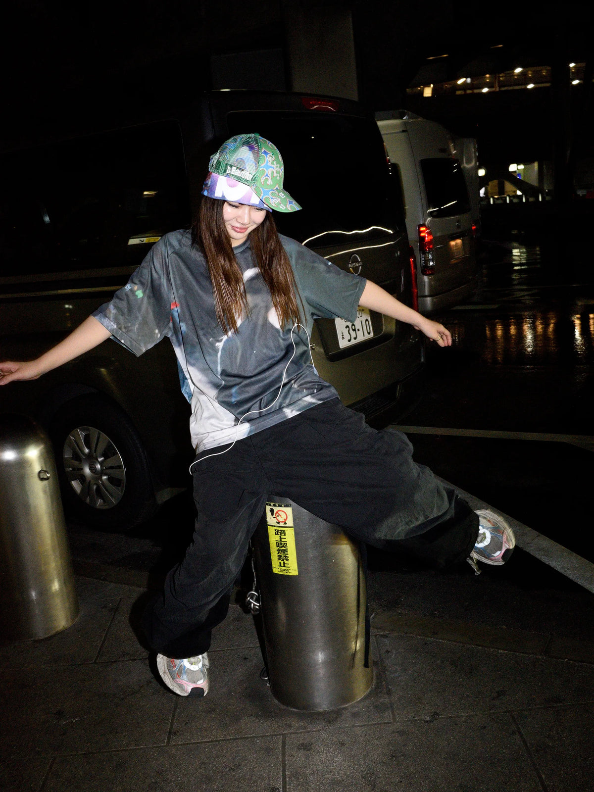 Biyu Hat - Blue Flame/Green