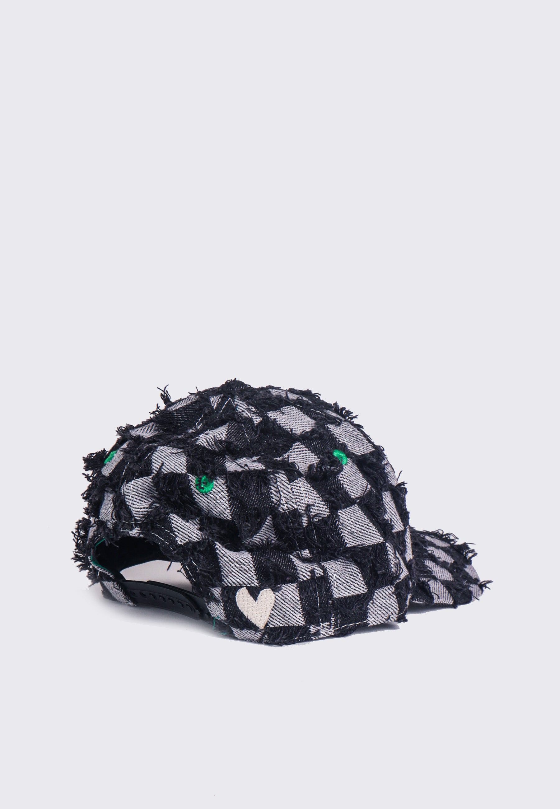 b.E Hat - Black Checker Denim