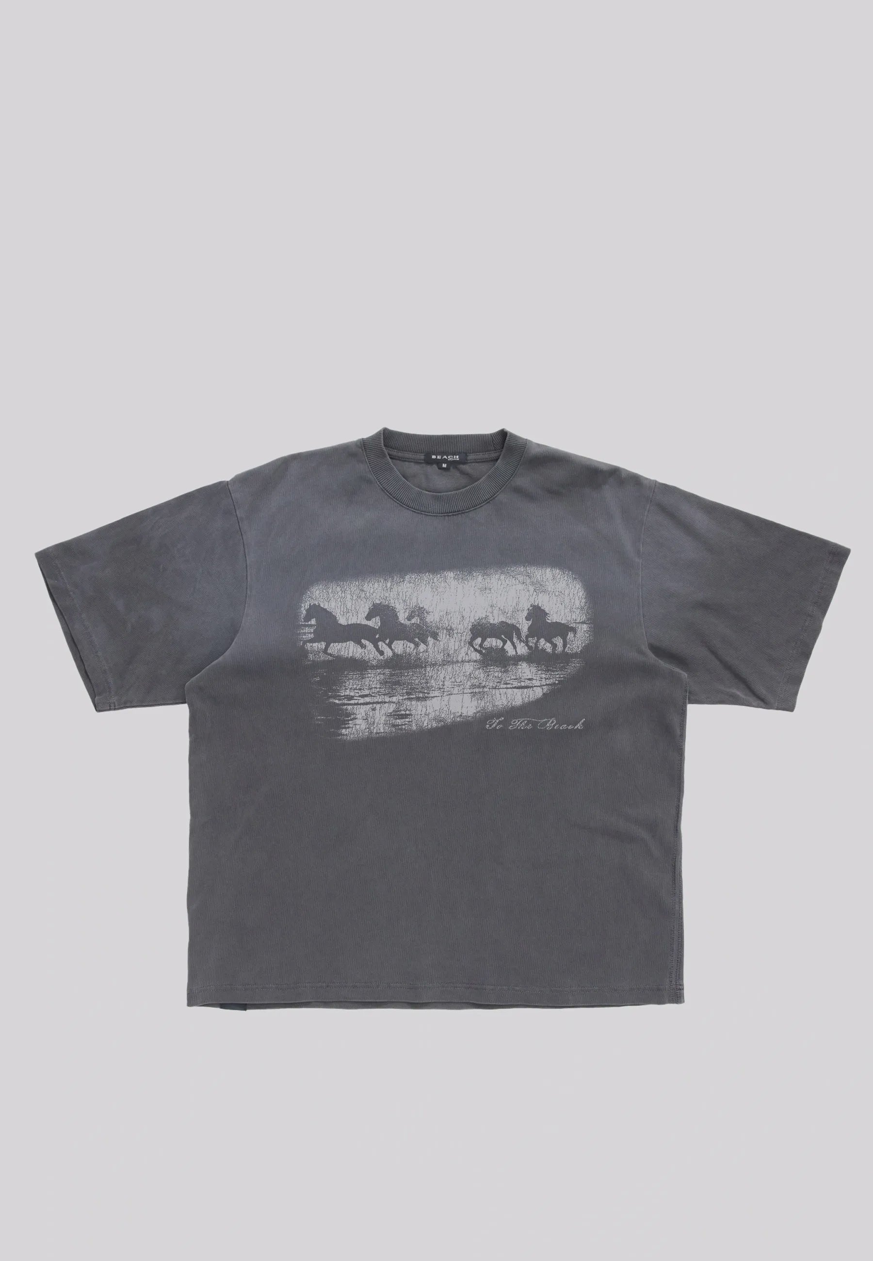 To The Beach T-Shirt - Sun Faded Black