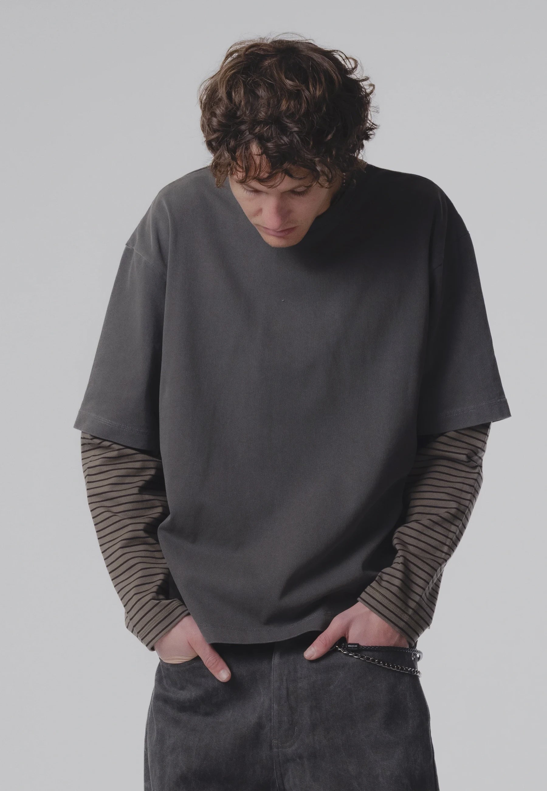 Dream Layer LS Shirt - Charcoal Stripe