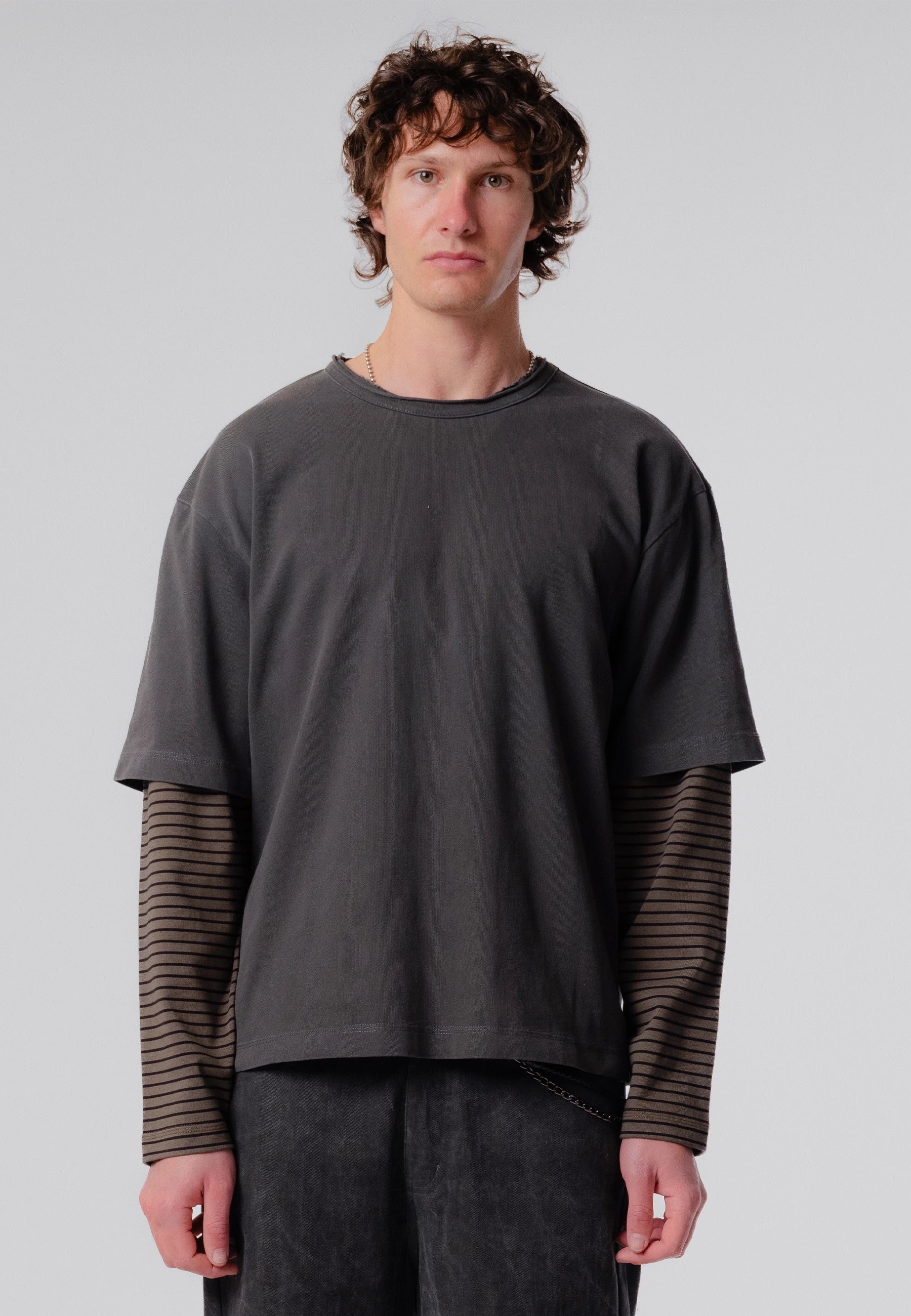 Dream Layer LS Shirt - Charcoal Stripe