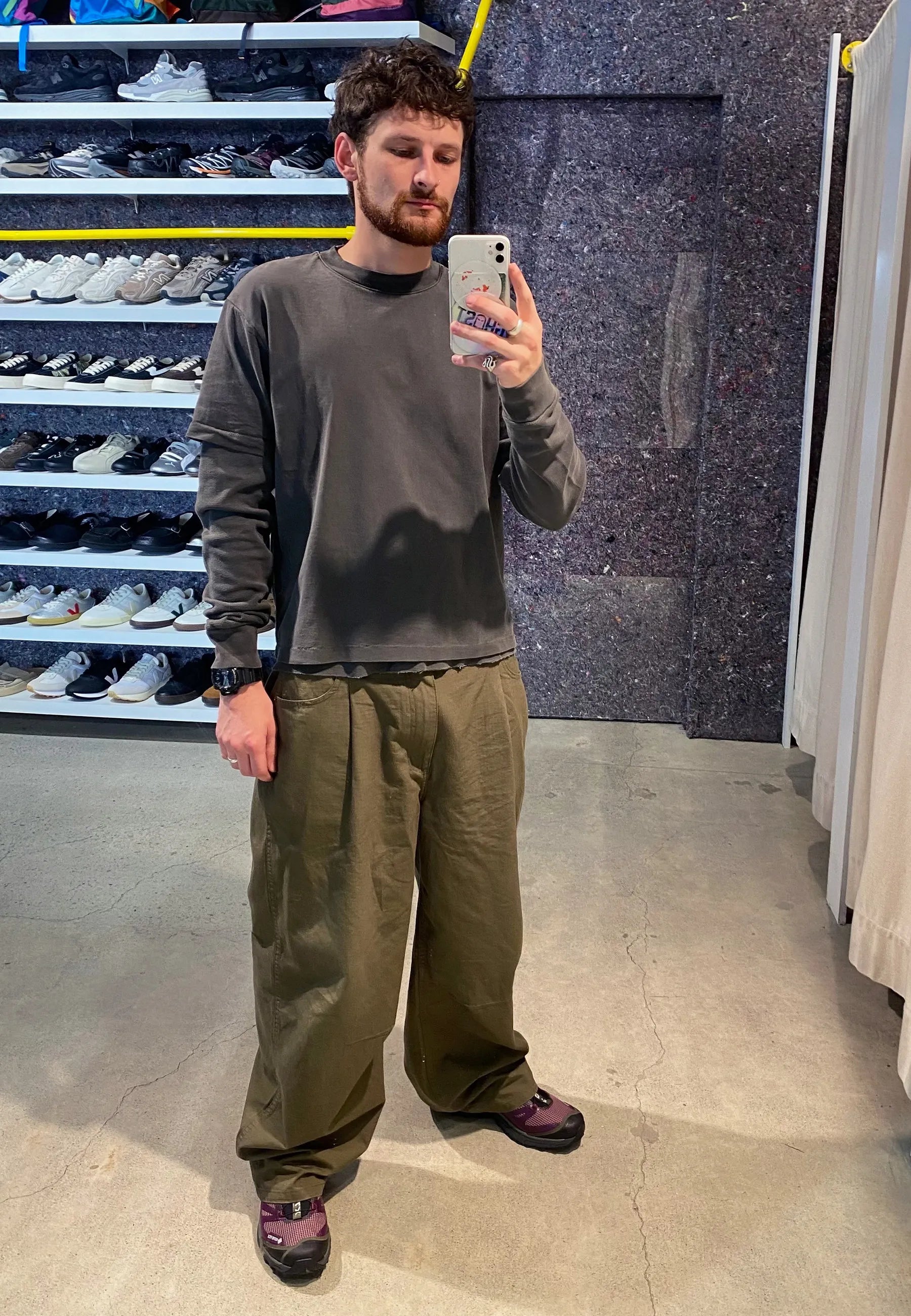 Distressed Tide Double T-Shirt - Charcoal