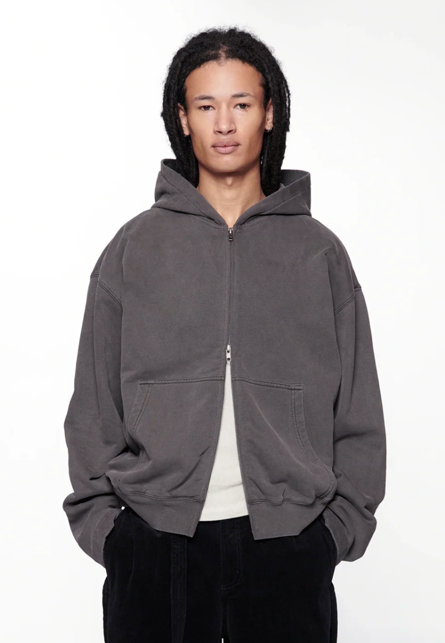 Tour Zip Hoodie - Charcoal