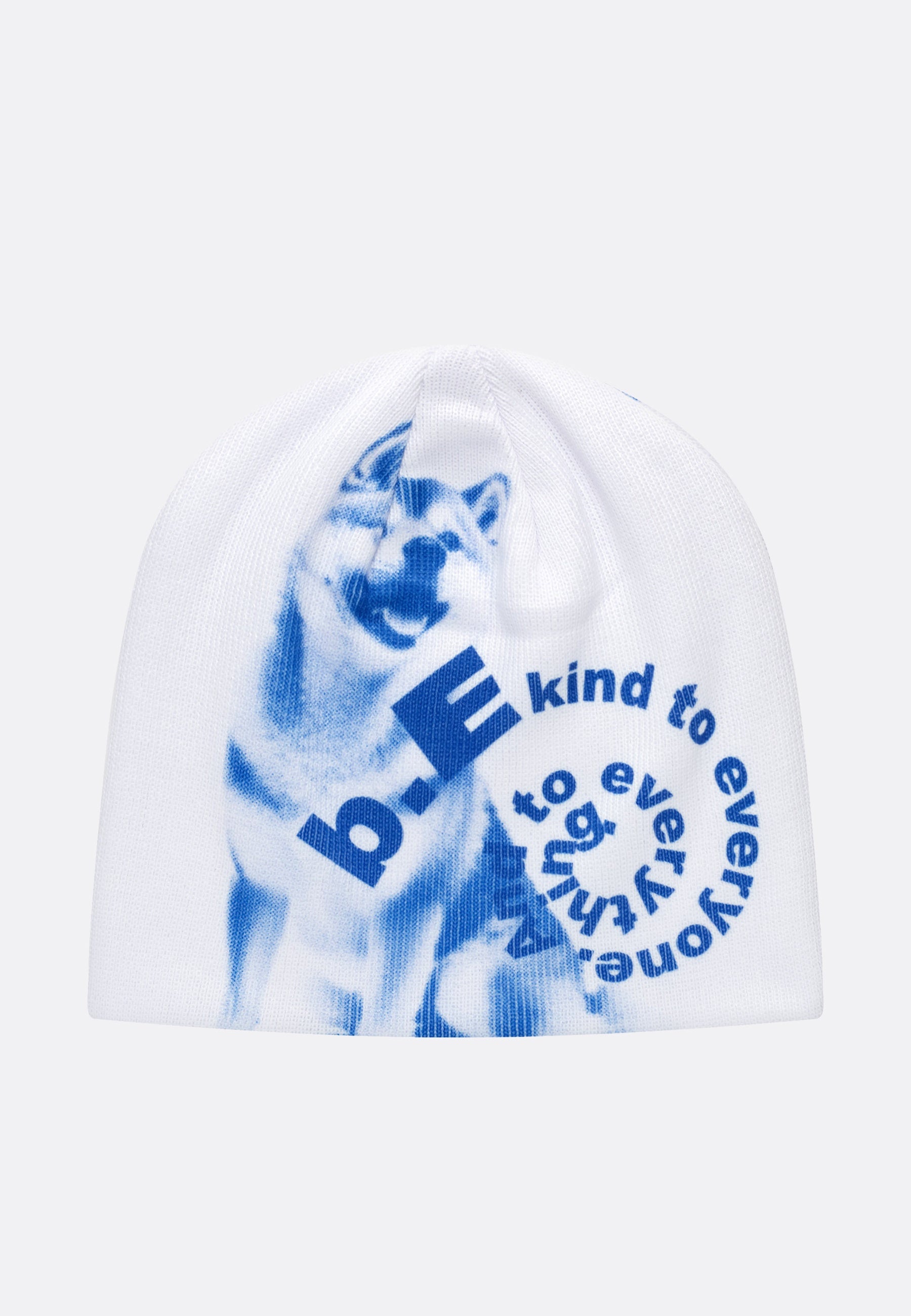 Shiba Beanie - White/Blue
