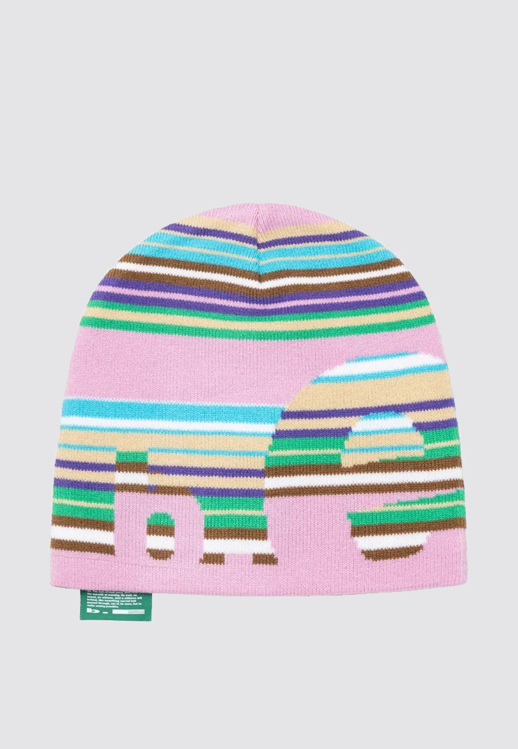 b.E Stripe Beanie - Pink/Multi