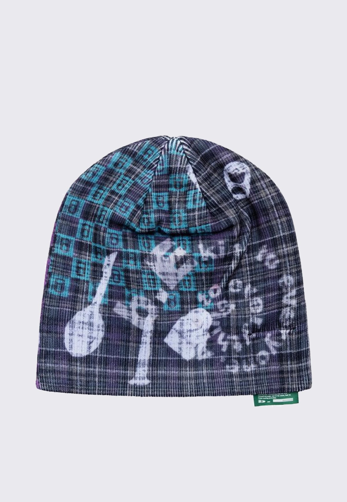 LEO GON'DO Plaid Beanie - Grey