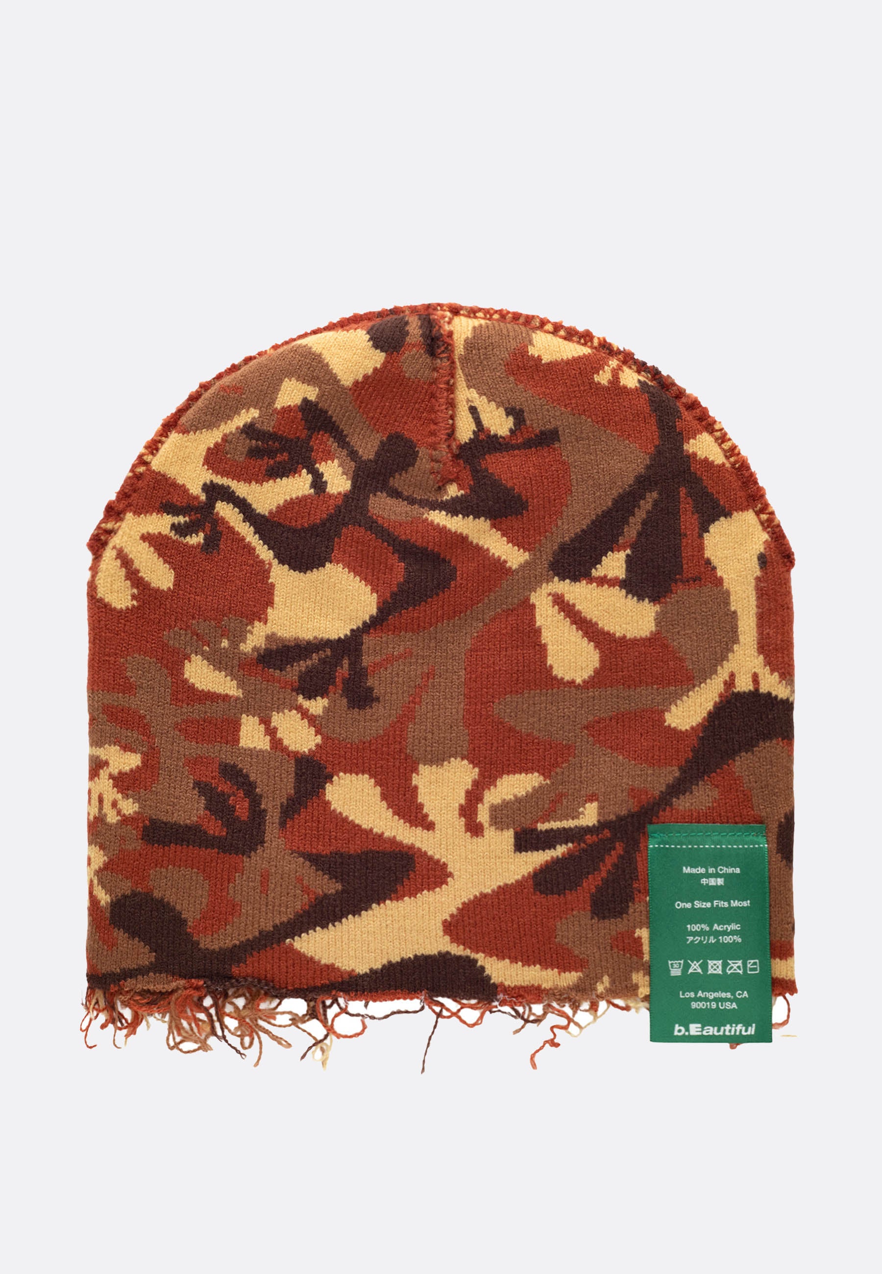 b.E Camo Beanie - Sand/Brown