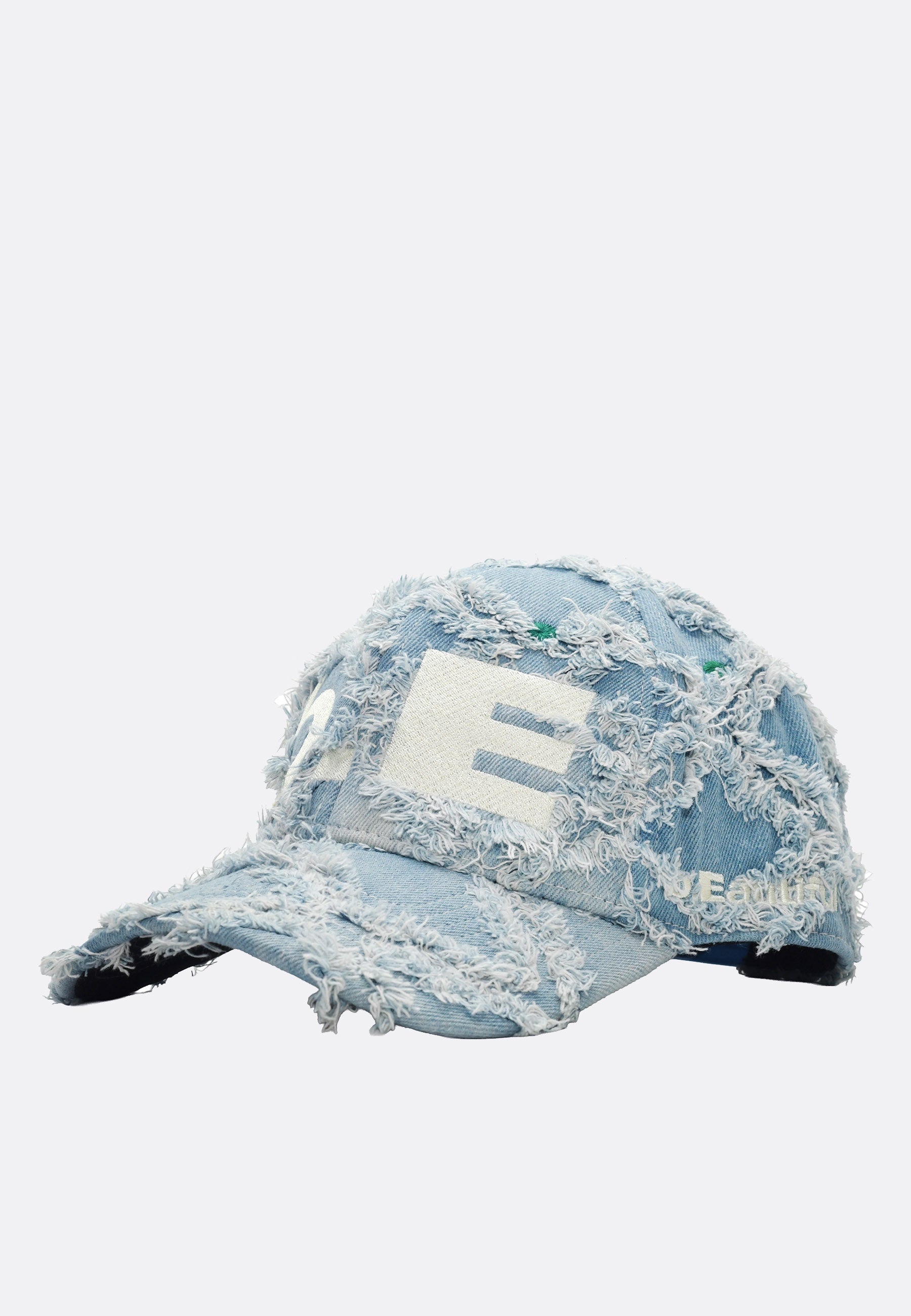 B.E Hat - Light Diamond Denim/White