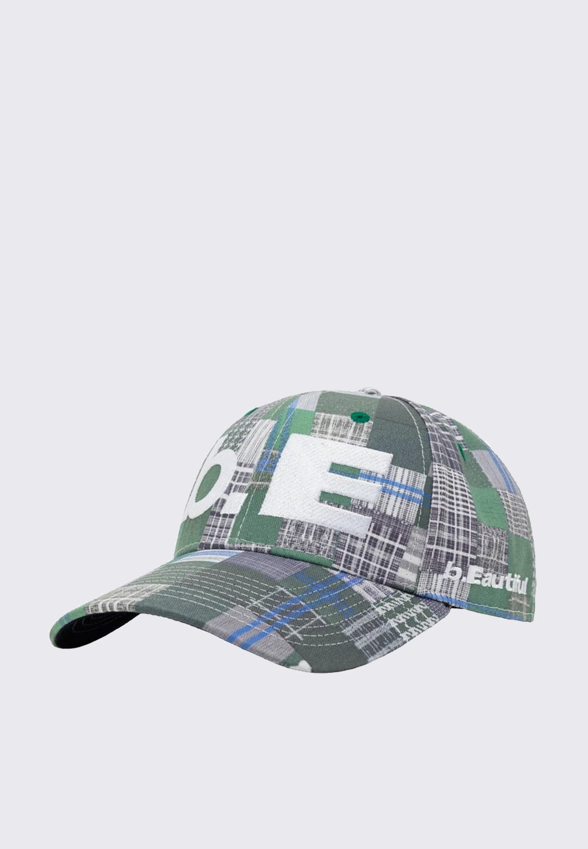 b.E Hat - Green Mix Checker