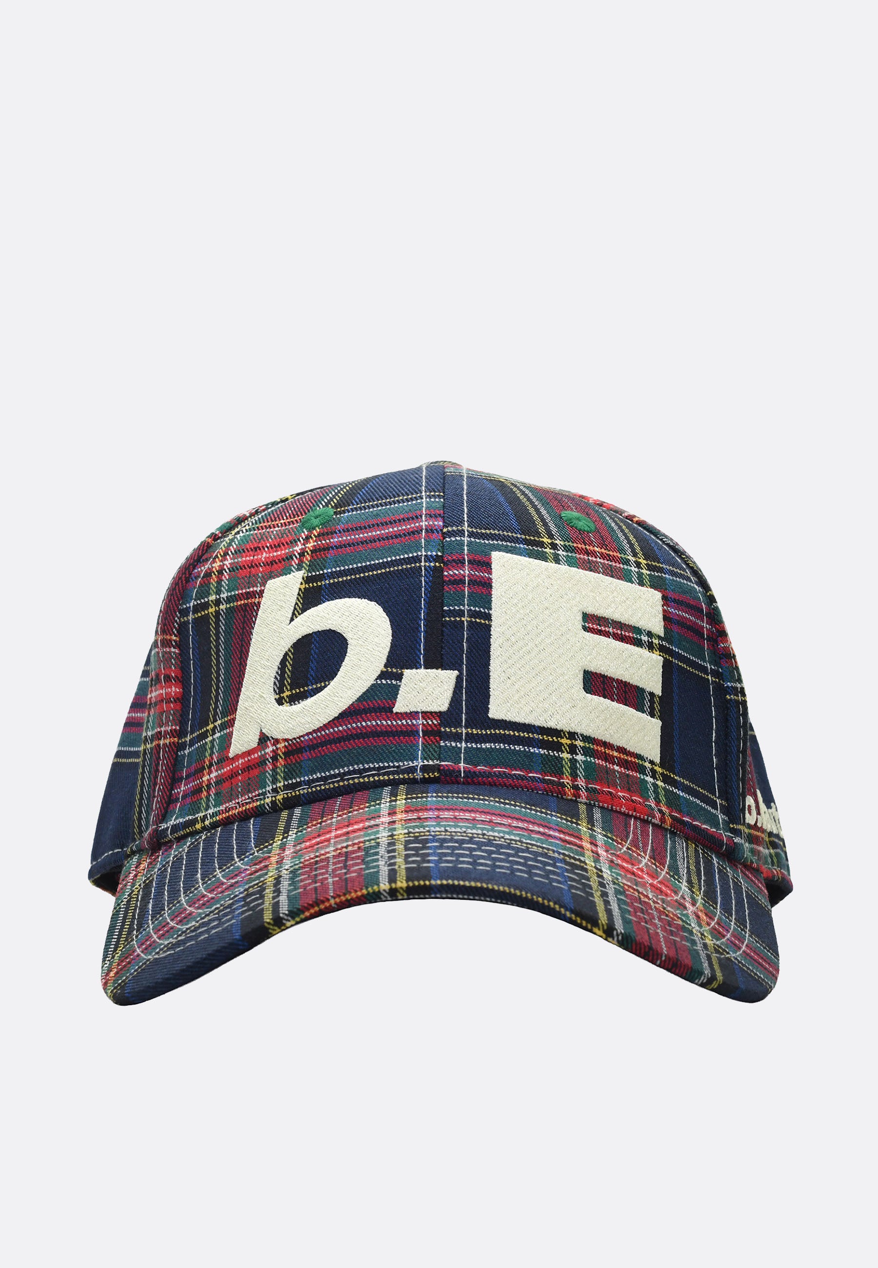 B.E Hat - Blue Plaid/White