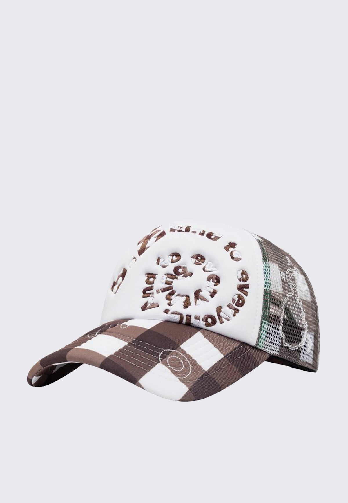 B.i Foam Trucker Hat - Brown Checker
