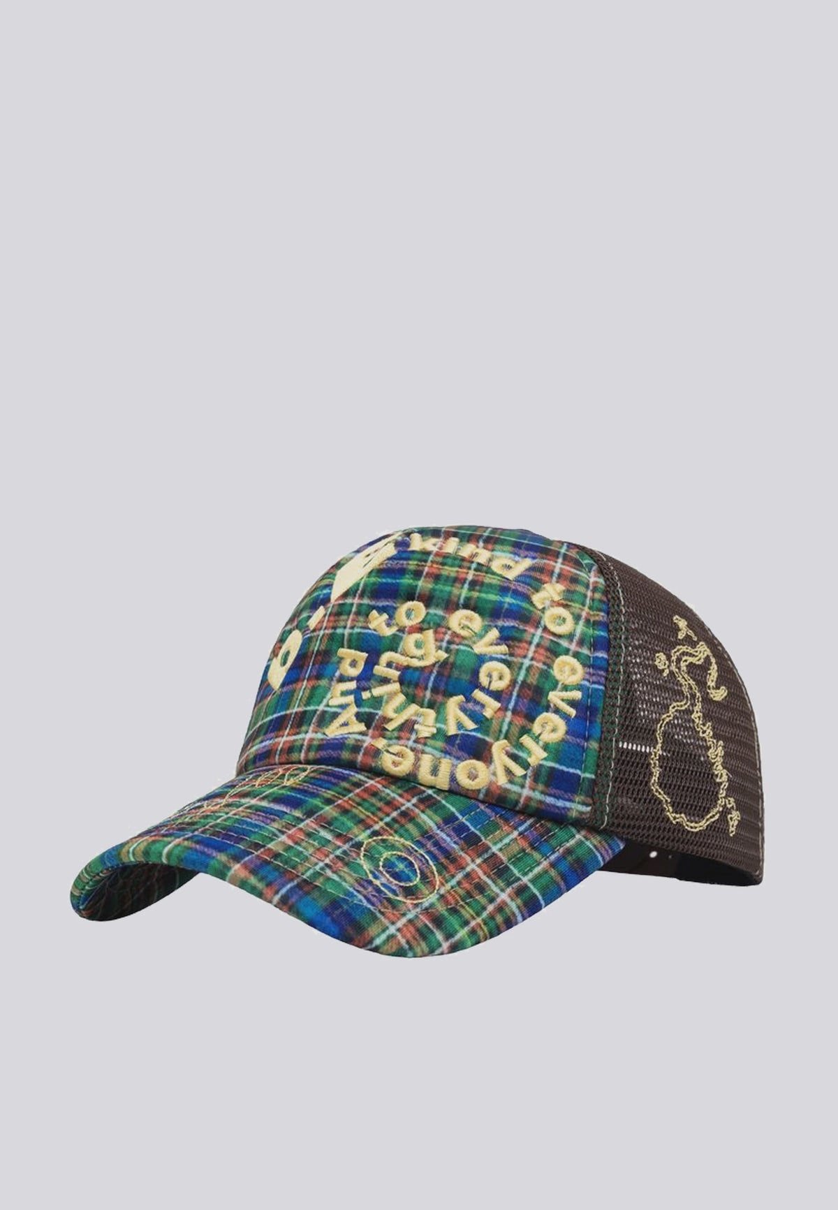 B.i Foam Trucker Hat - Highland Tartan/Brown
