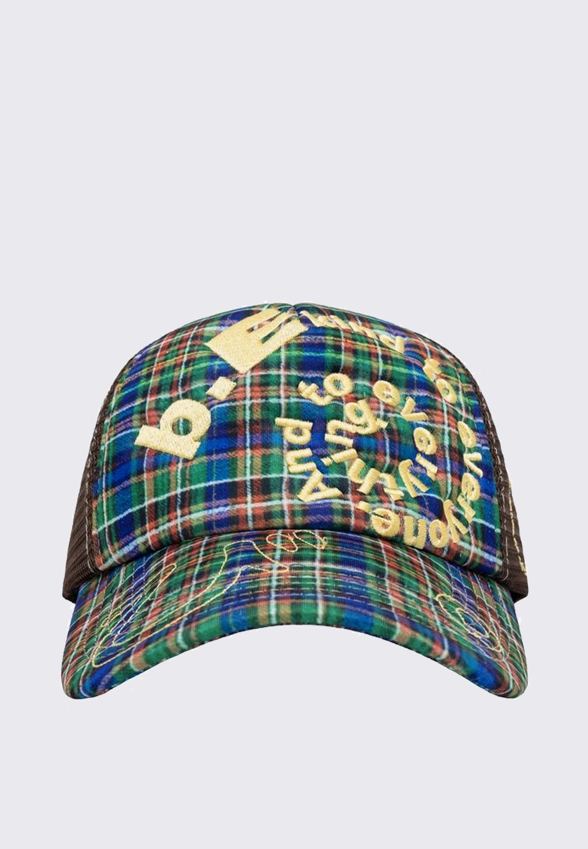 B.i Foam Trucker Hat - Highland Tartan/Brown