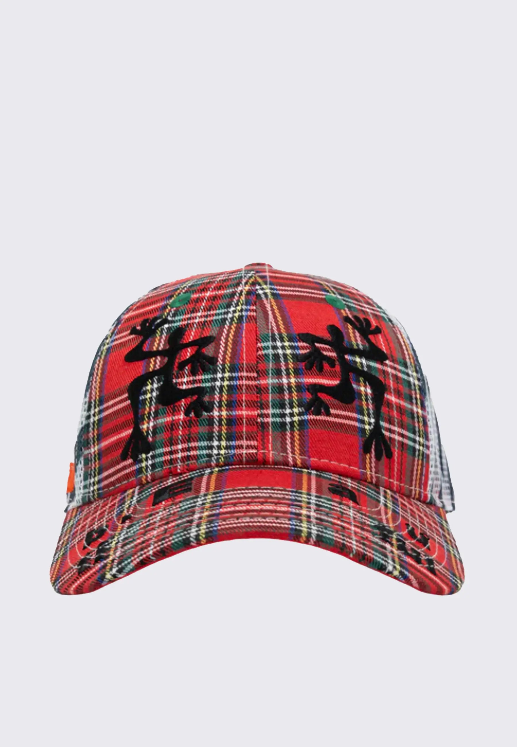 Biyu Hat - Red Plaid/Zebra