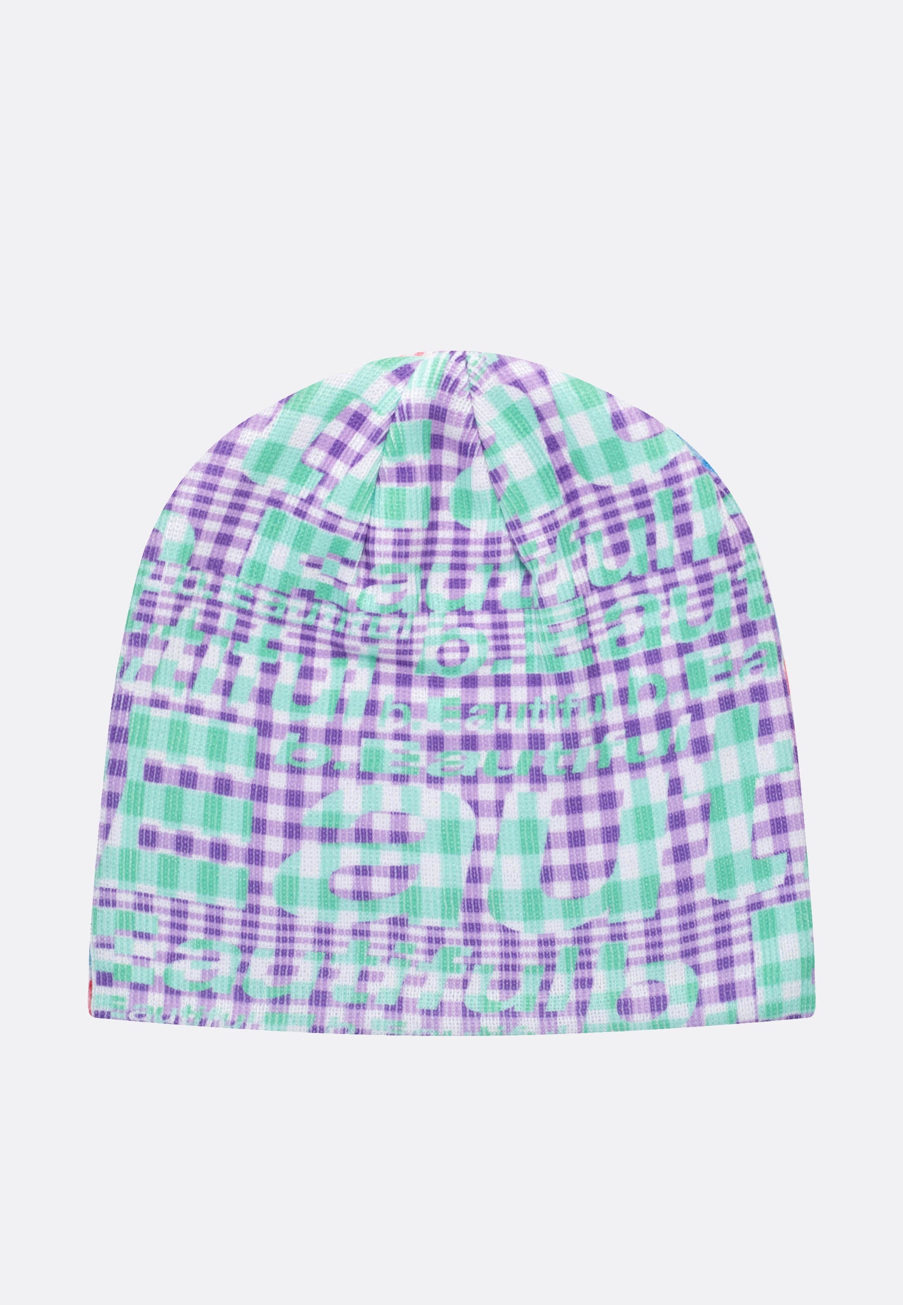 Mix Checker Beanie - Purple/Blue