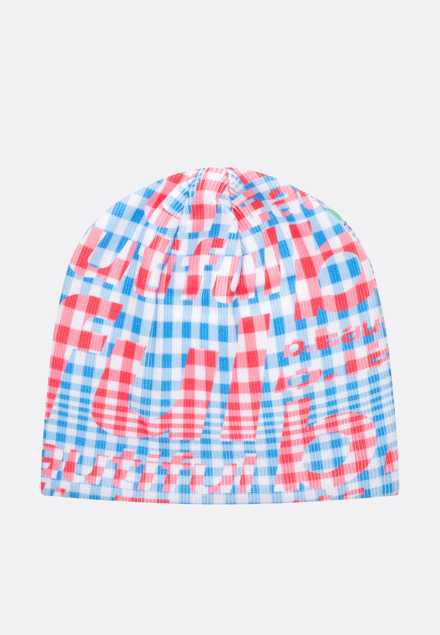 b.Eautiful | Buy Mix Checker Beanie - Purple/Blue online | Good As