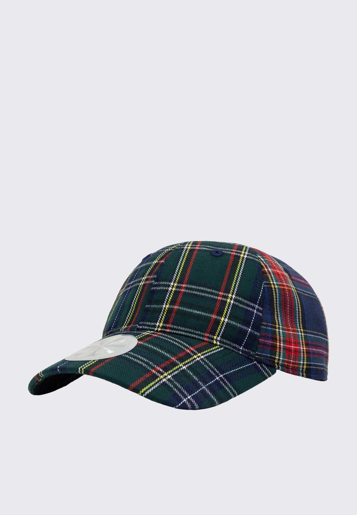 Empty Low Profile Hat - Green Plaid/Navy Plaid