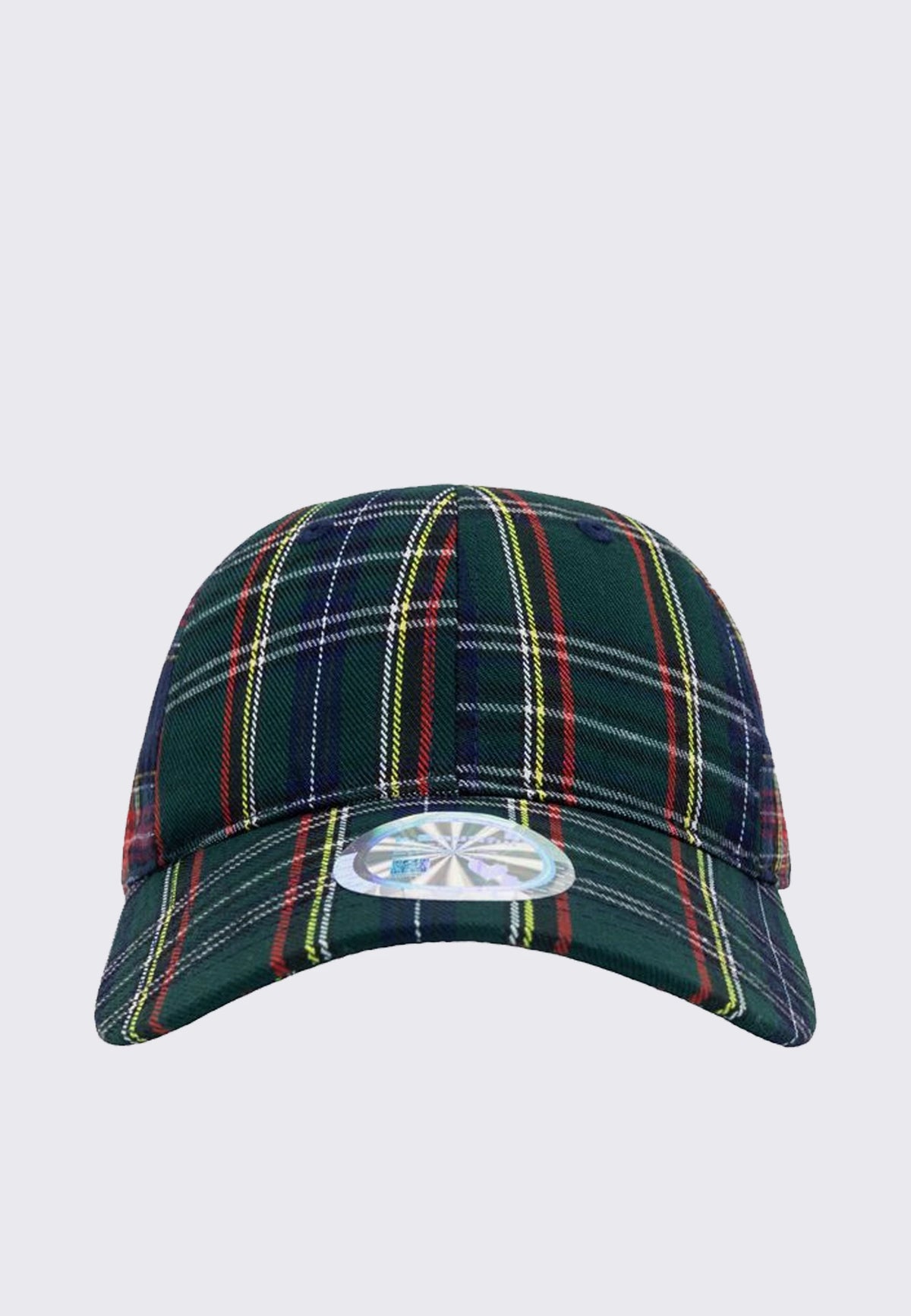 Empty Low Profile Hat - Green Plaid/Navy Plaid