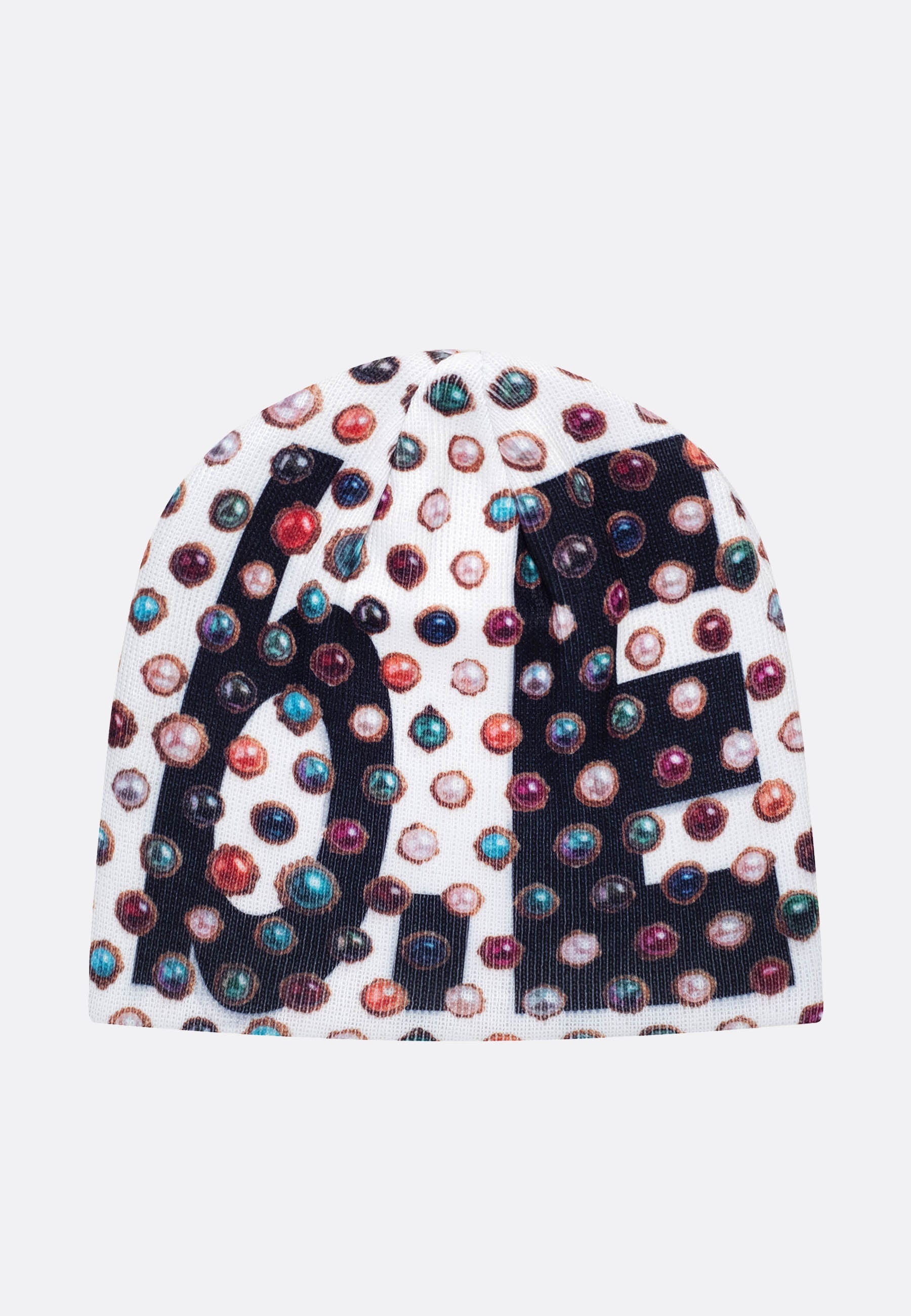 Jewel Beanie - White/Black
