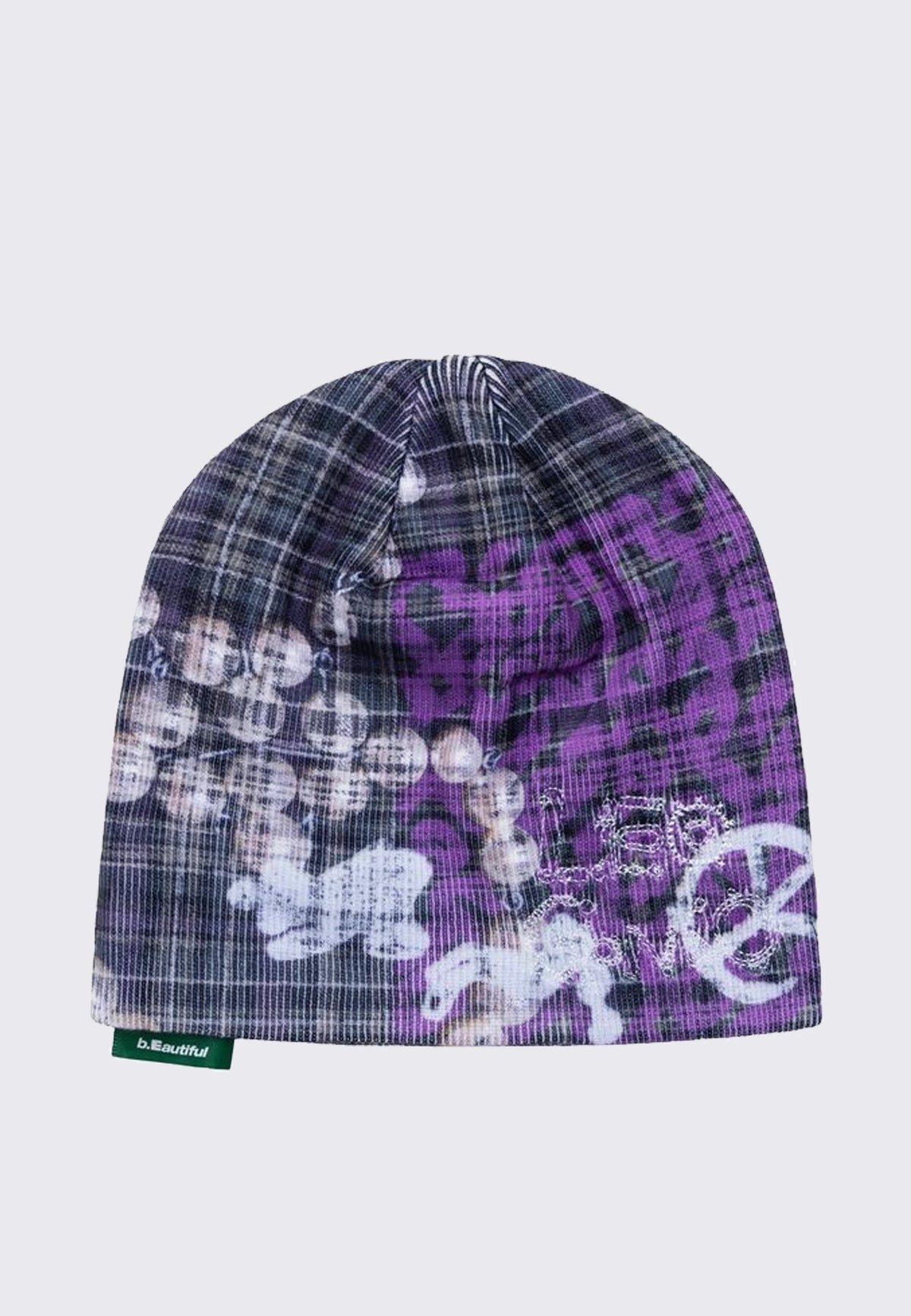LEO GON'DO Plaid Beanie - Grey