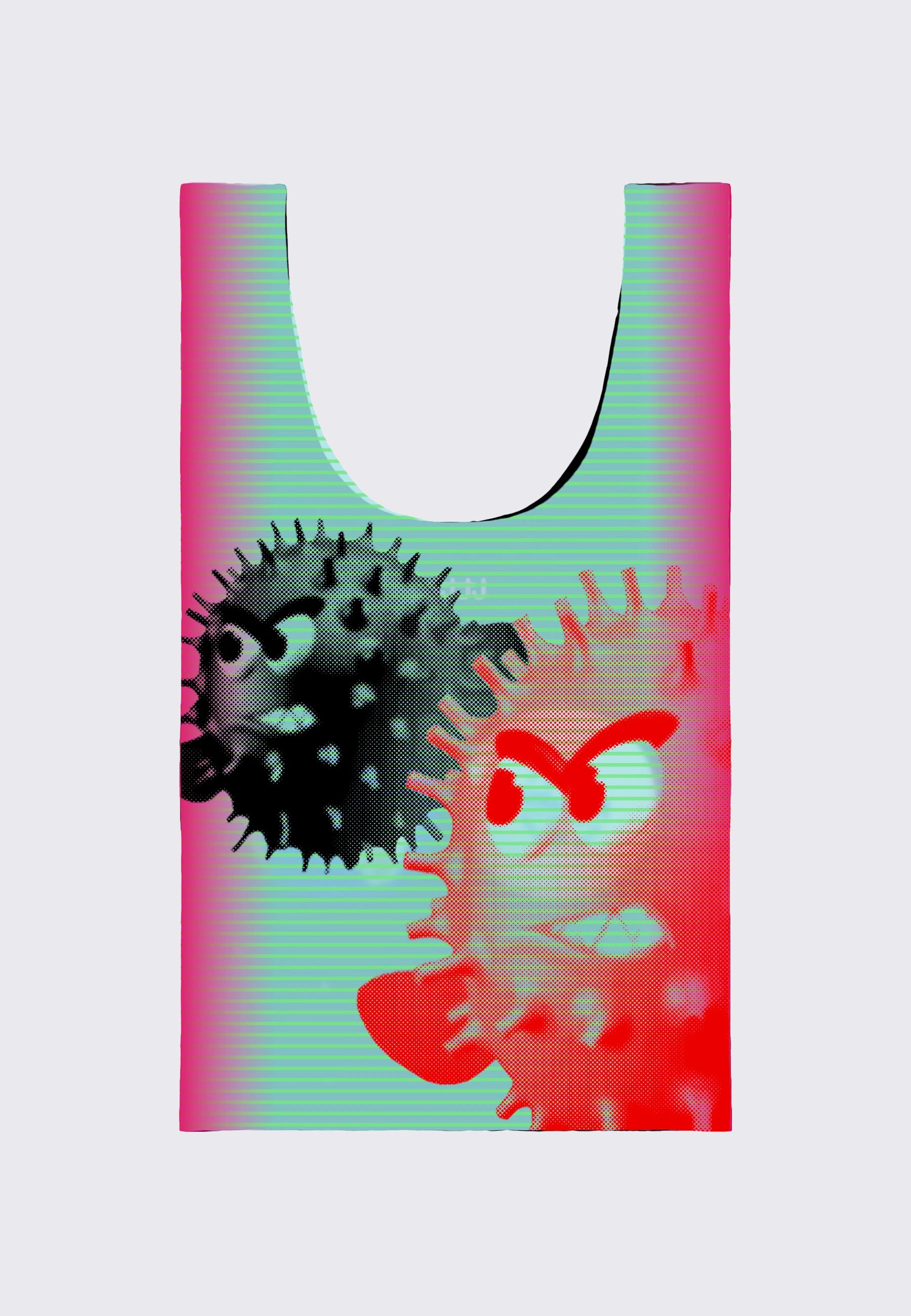 b.Eautiful x LTTT Globe Reusable Bag XL - Black/Green