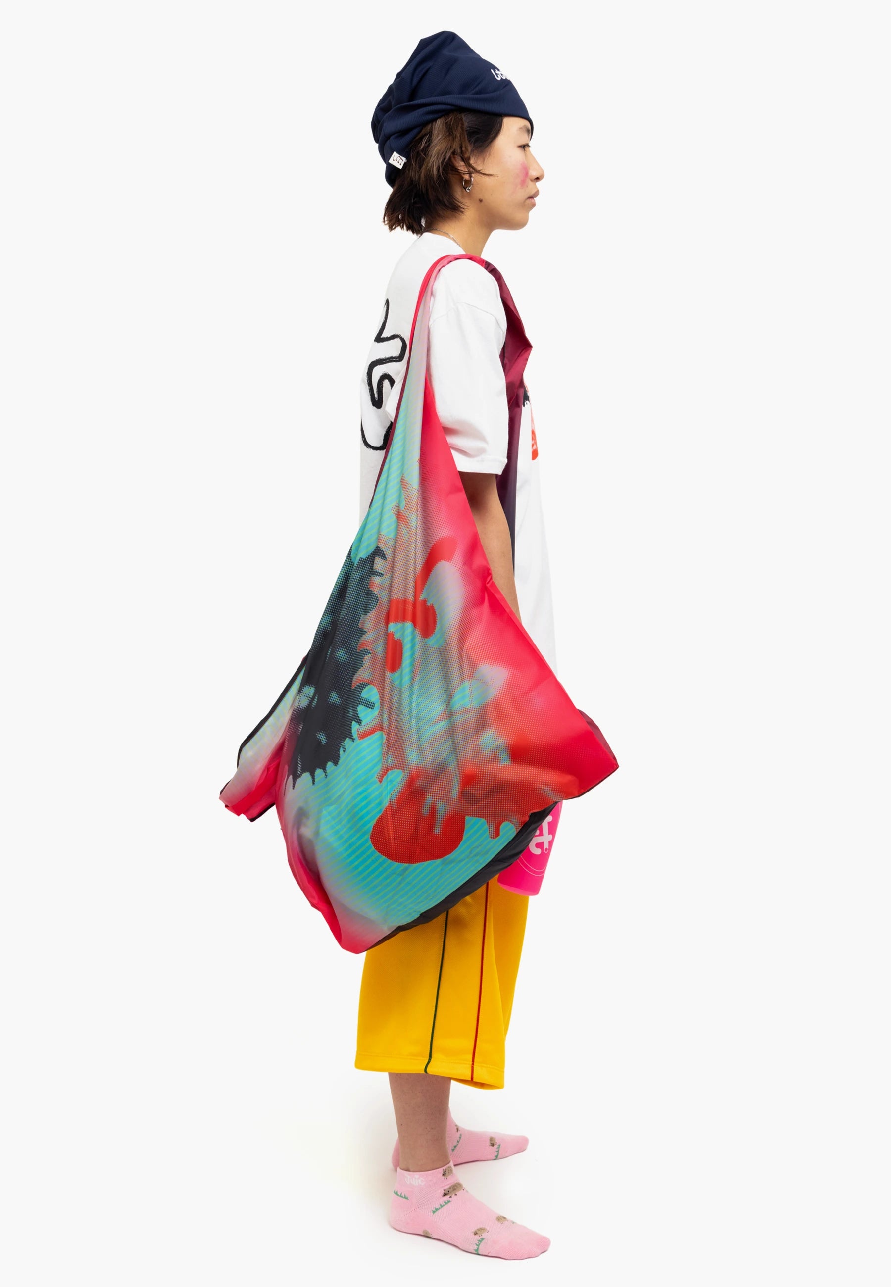 b.Eautiful x LTTT Globe Reusable Bag XL - Black/Green