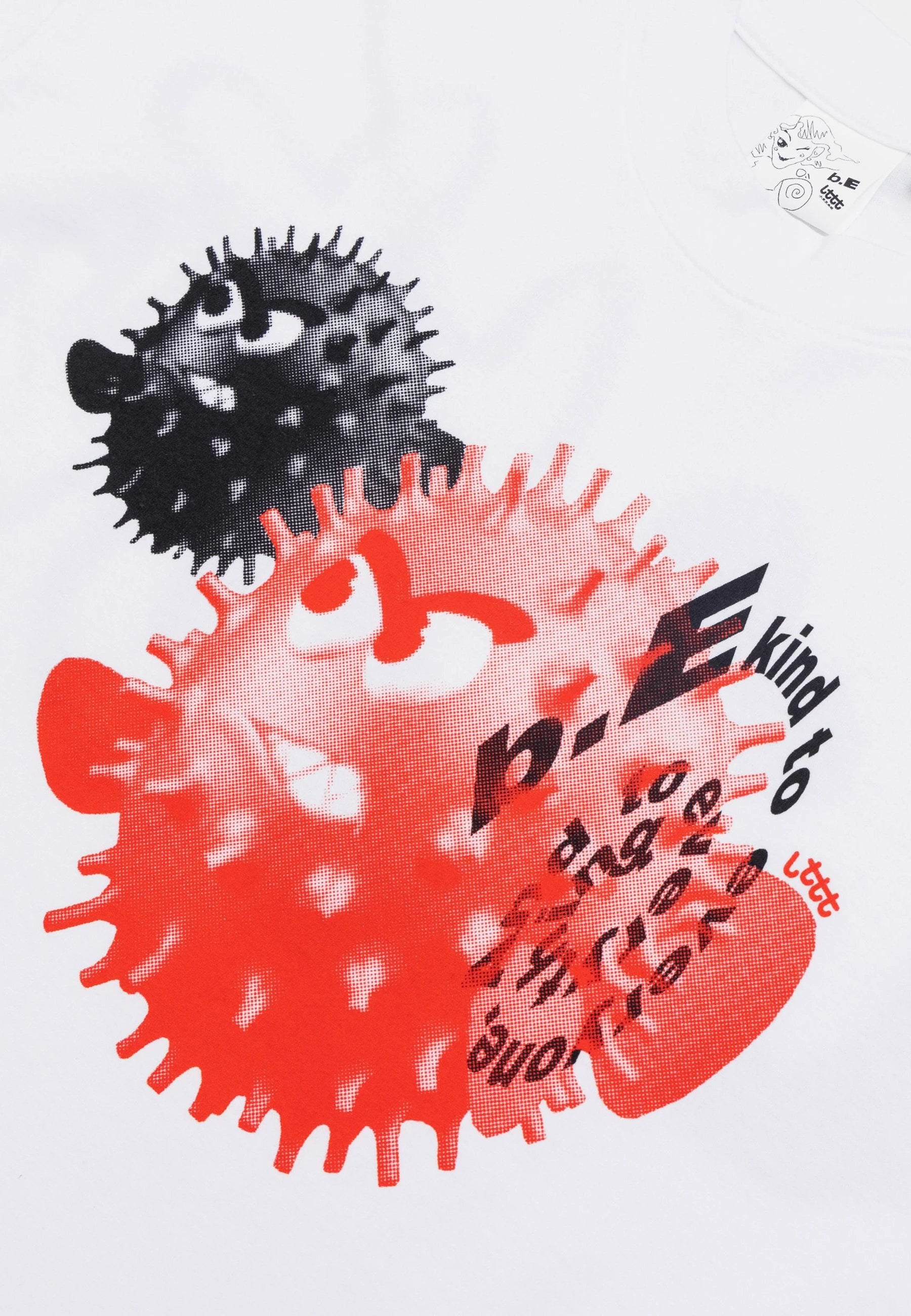 b.Eautiful x LTTT Puffy Fish T-shirt - White