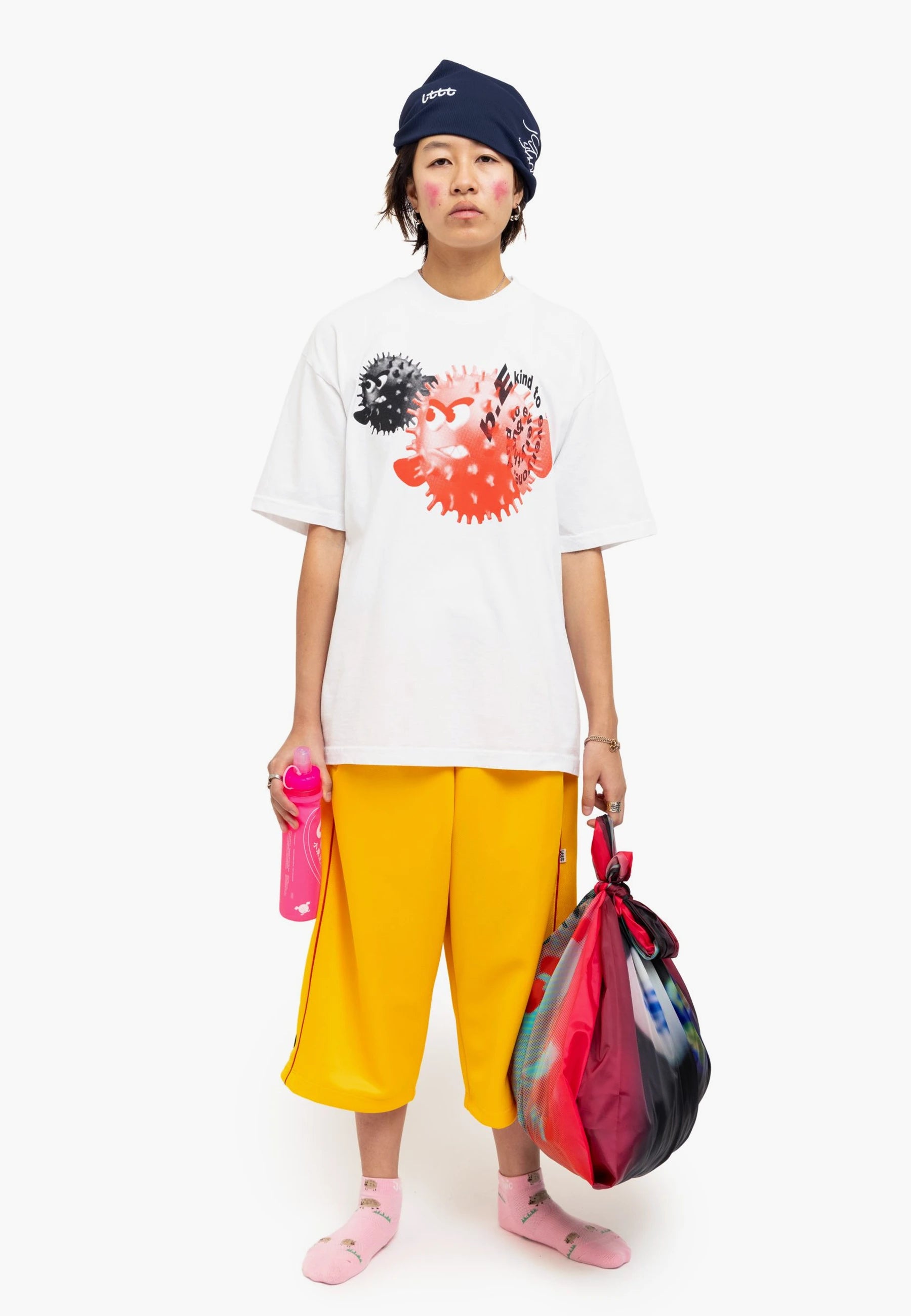 b.Eautiful x LTTT Puffy Fish T-shirt - White