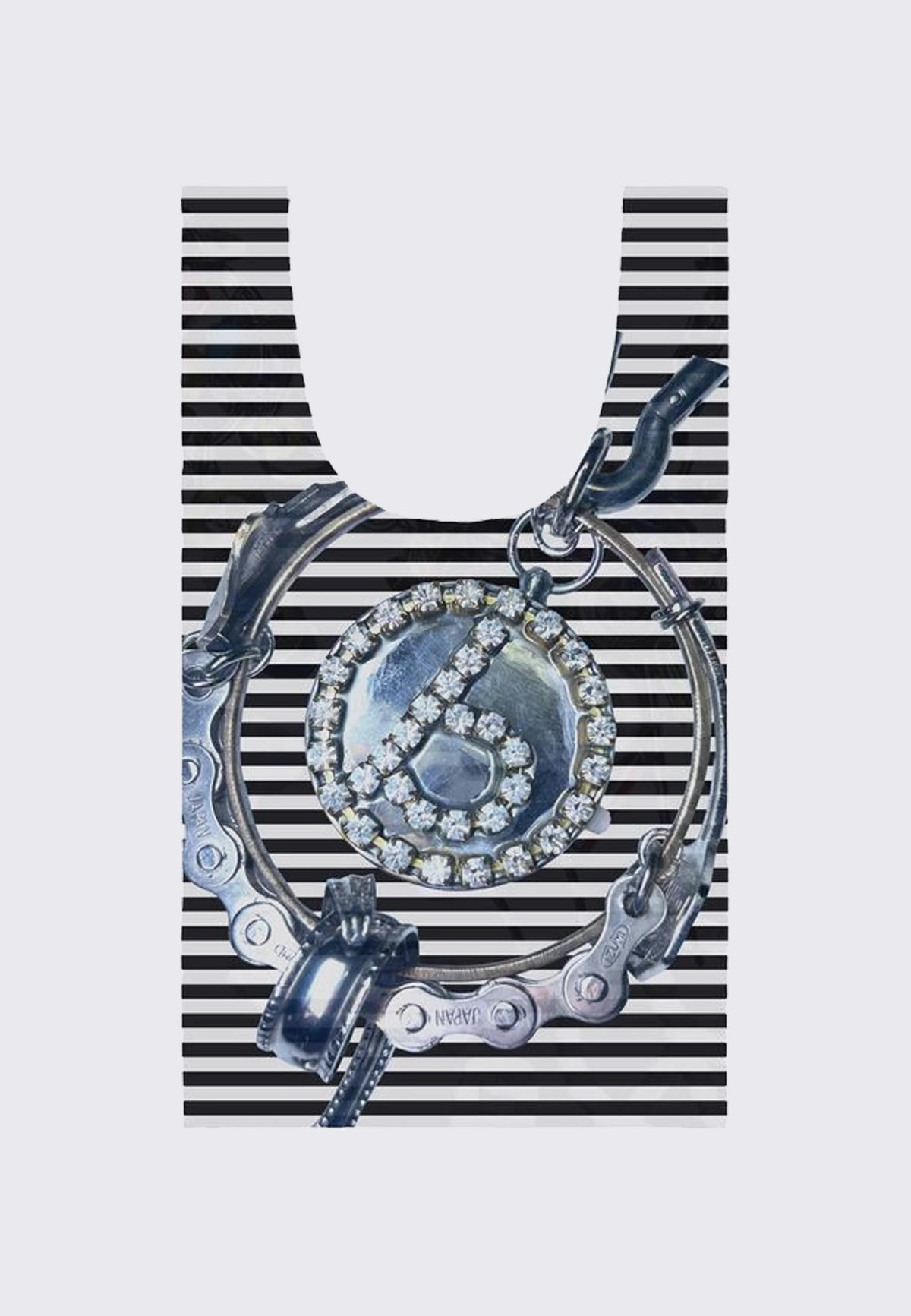 LEO GON'DO Chains Reusable Bag Standard- Black/White
