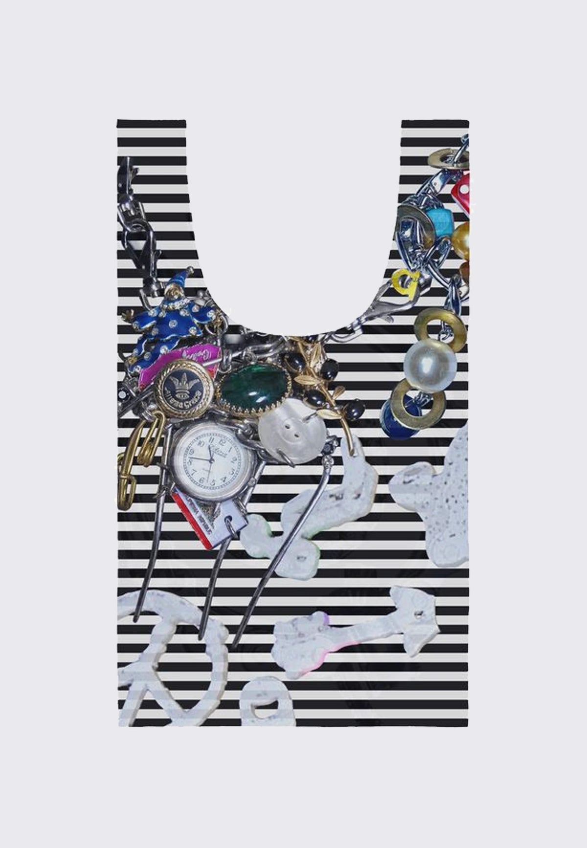 LEO GON'DO Chains Reusable Bag Standard- Black/White