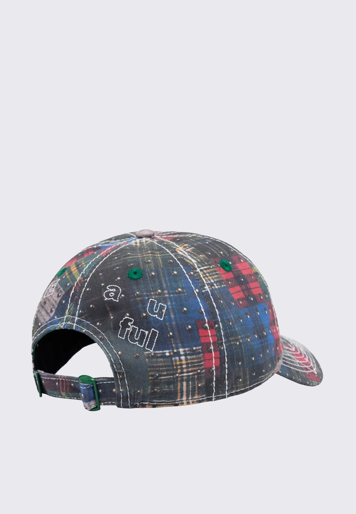 Vapor Low Profile Hat - Studded Plaid/White