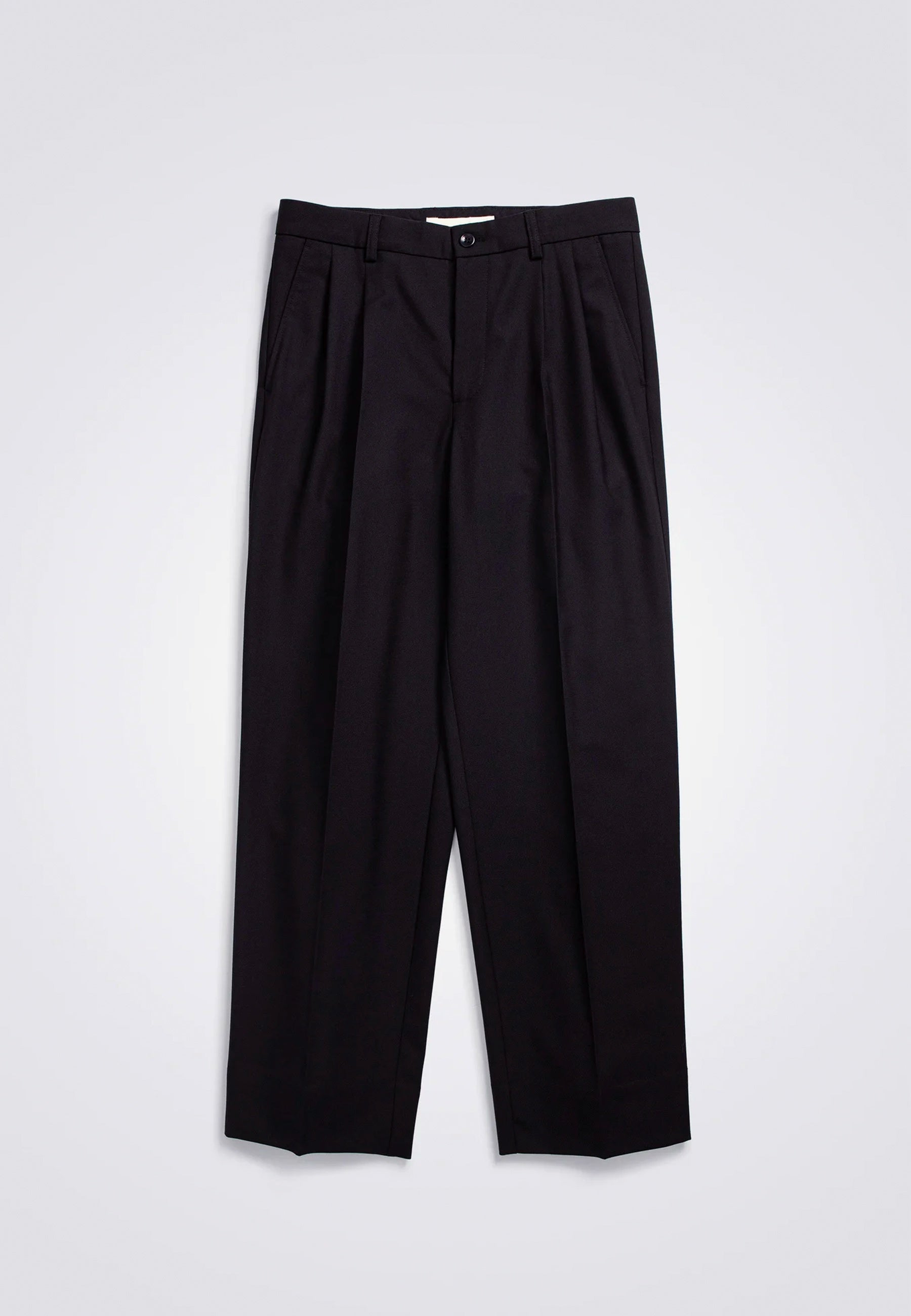 Benn Relaxed Pleated Trouser - Black