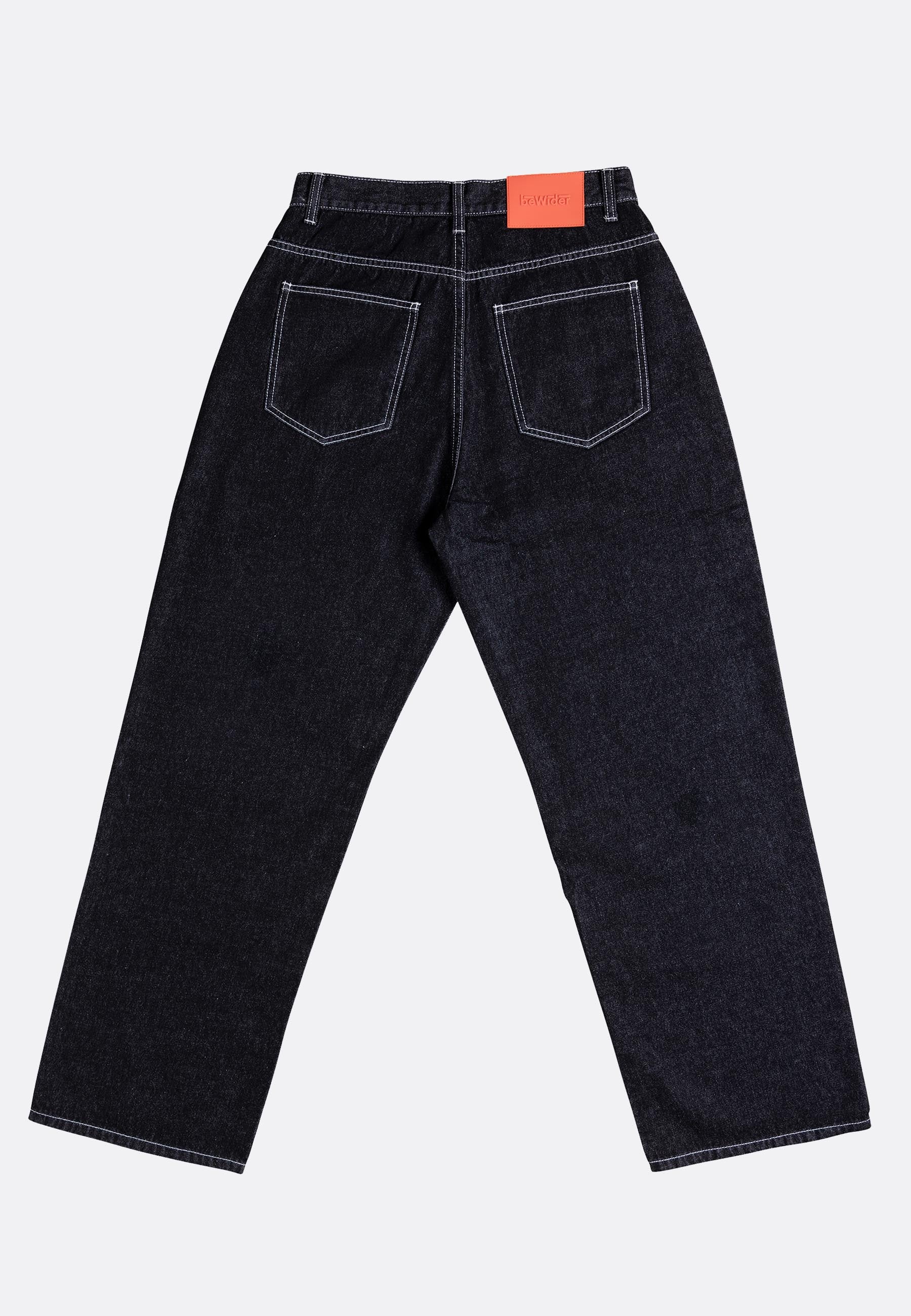 Super Loose - Black Washed/White Stitching