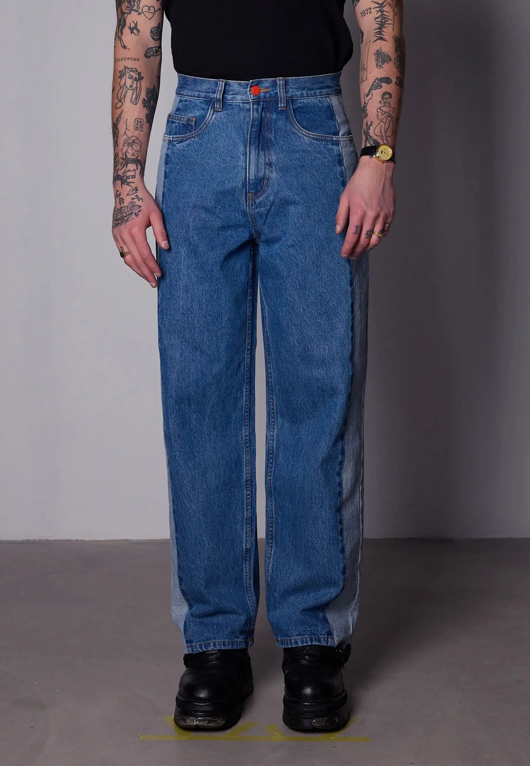 Super Loose - Blue Side Panel/Tobacco Stitching